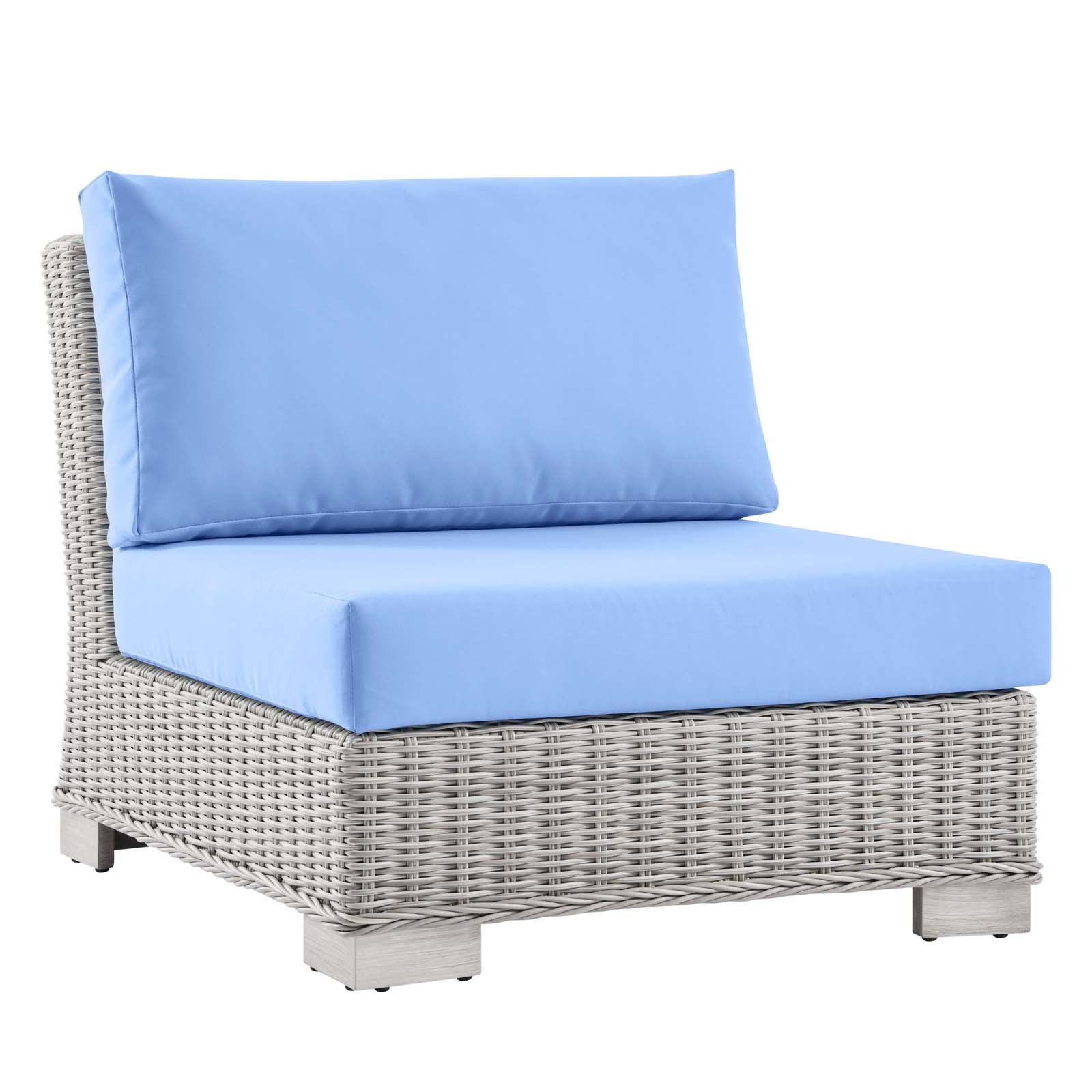 Modway Conway Outdoor Patio Wicker Rattan 6-Piece Sectional Sofa Furniture Set | Outdoor Sofas, Loveseats & Sectionals | 