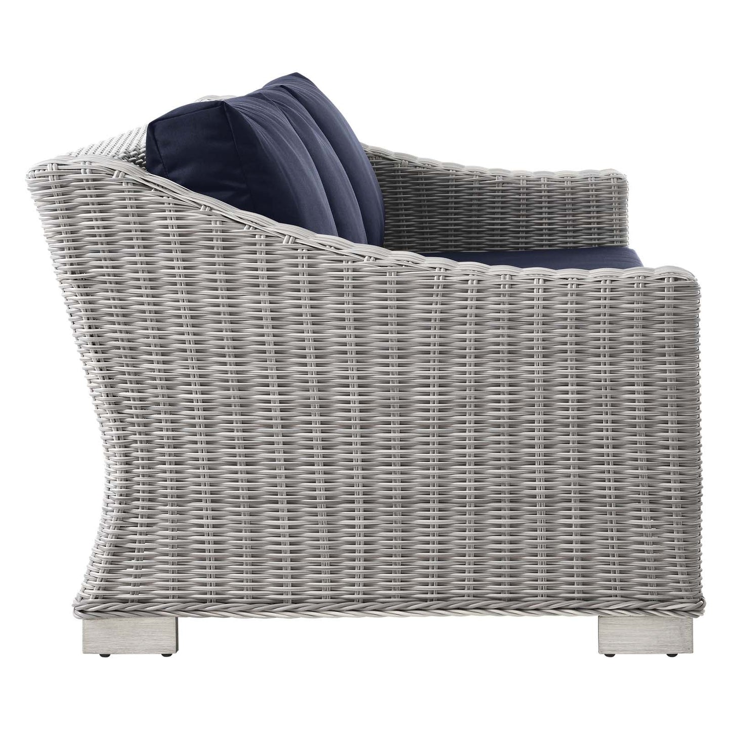 Modway Conway 4-Piece Outdoor Patio Wicker Rattan Furniture Set | Outdoor Sofas, Loveseats & Sectionals | 