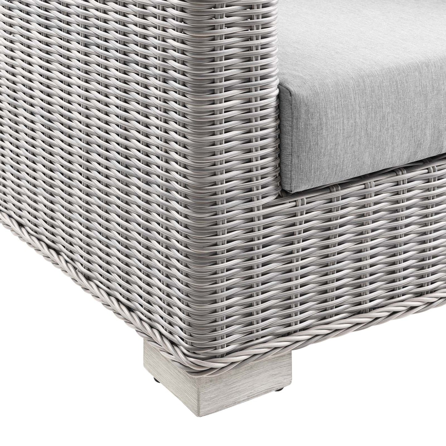 Modway Conway Outdoor Patio Wicker Rattan 7-Piece Sectional Sofa Furniture Set | Outdoor Sofas, Loveseats & Sectionals | 