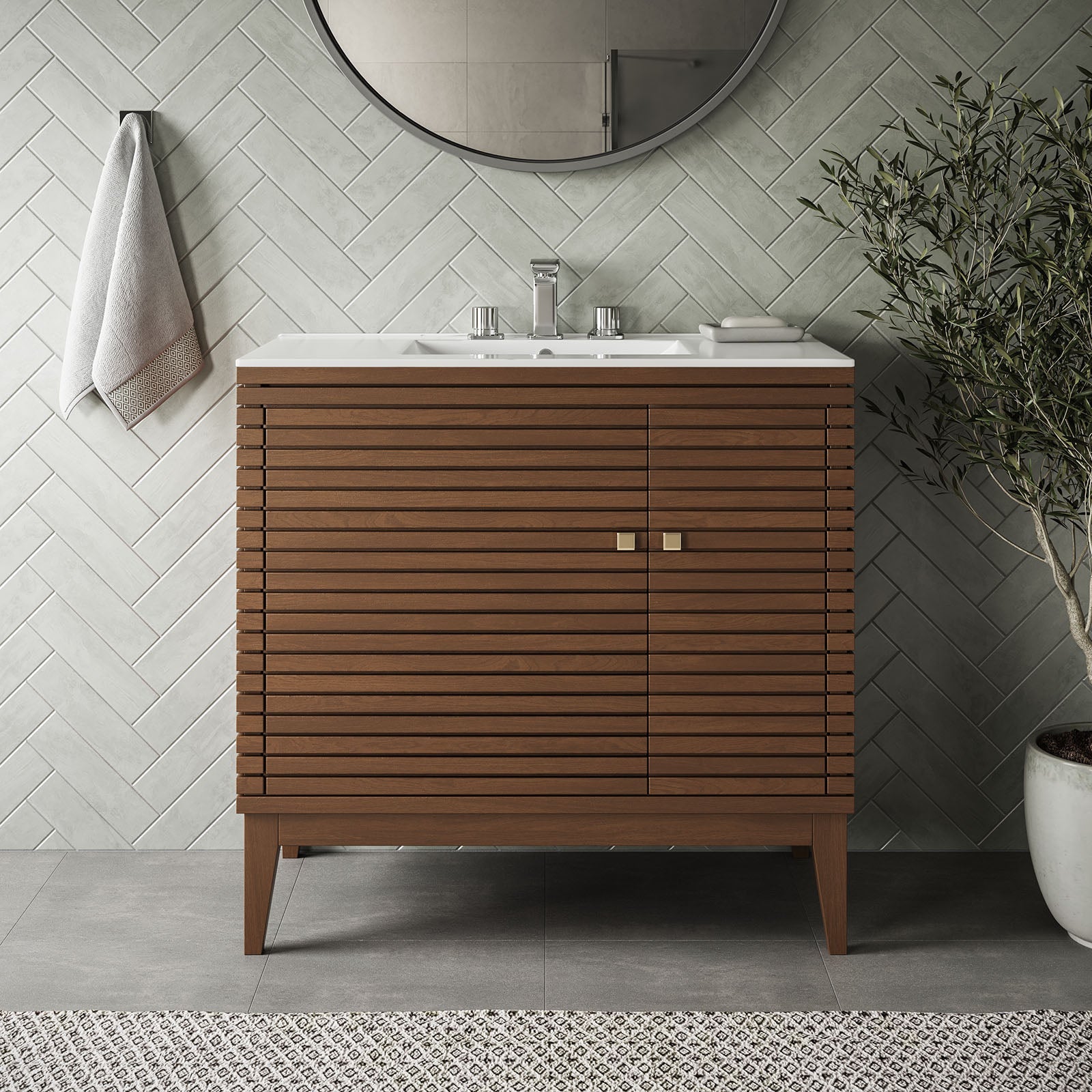 Modway Ledger 36" Bathroom Vanity | Bathroom Accessories | Modishstore
