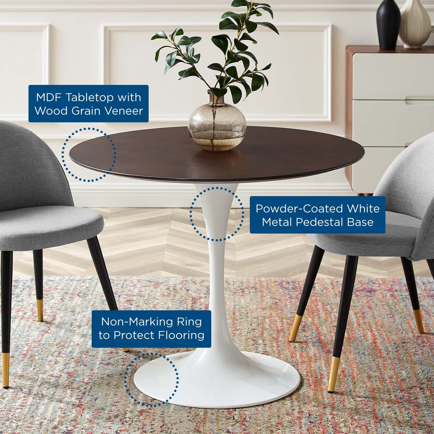 Modway Lippa 36" Dining Table | Dining Tables | Modishstore-5