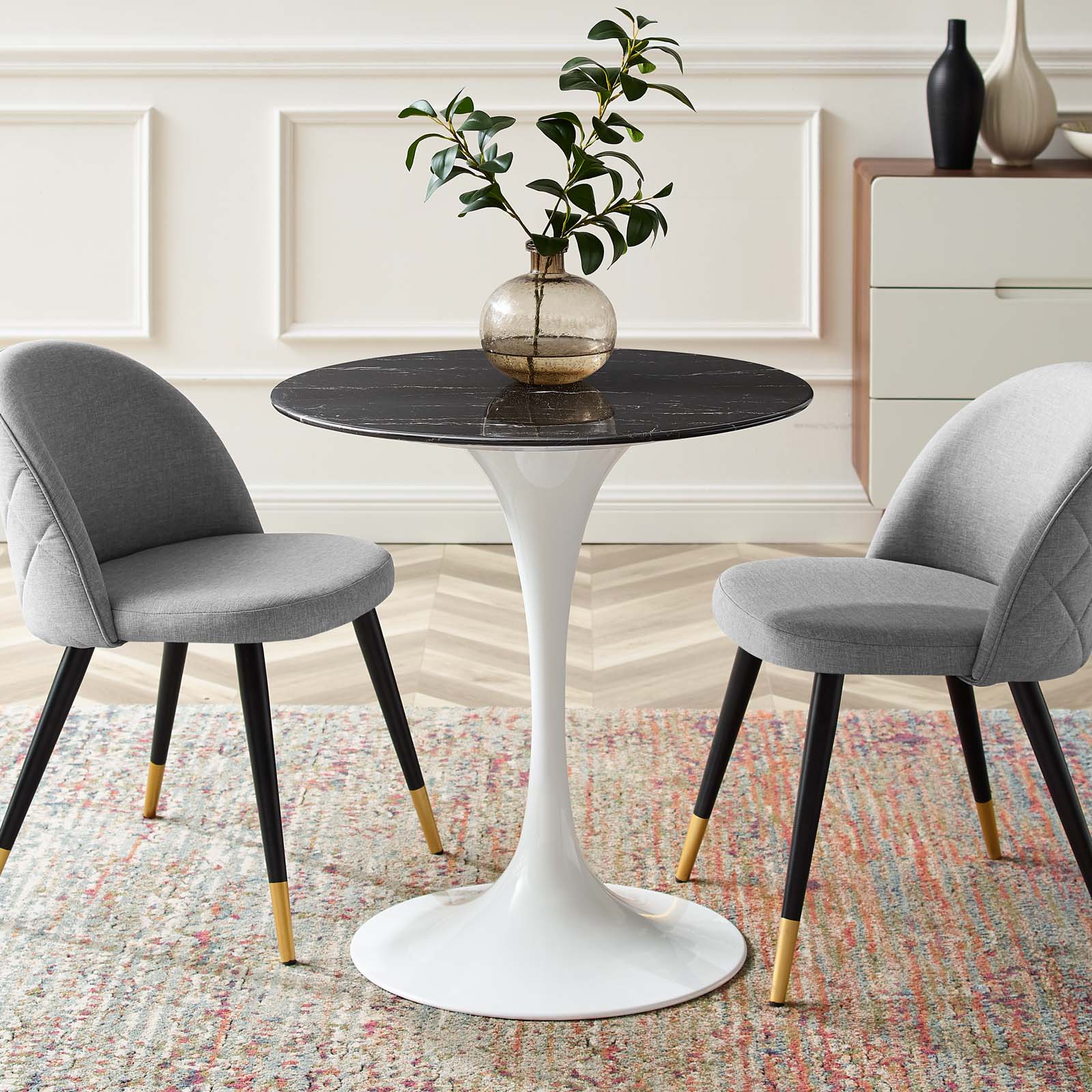 Modway Lippa 28" Artificial Marble Dining Table | Dining Tables | Modishstore