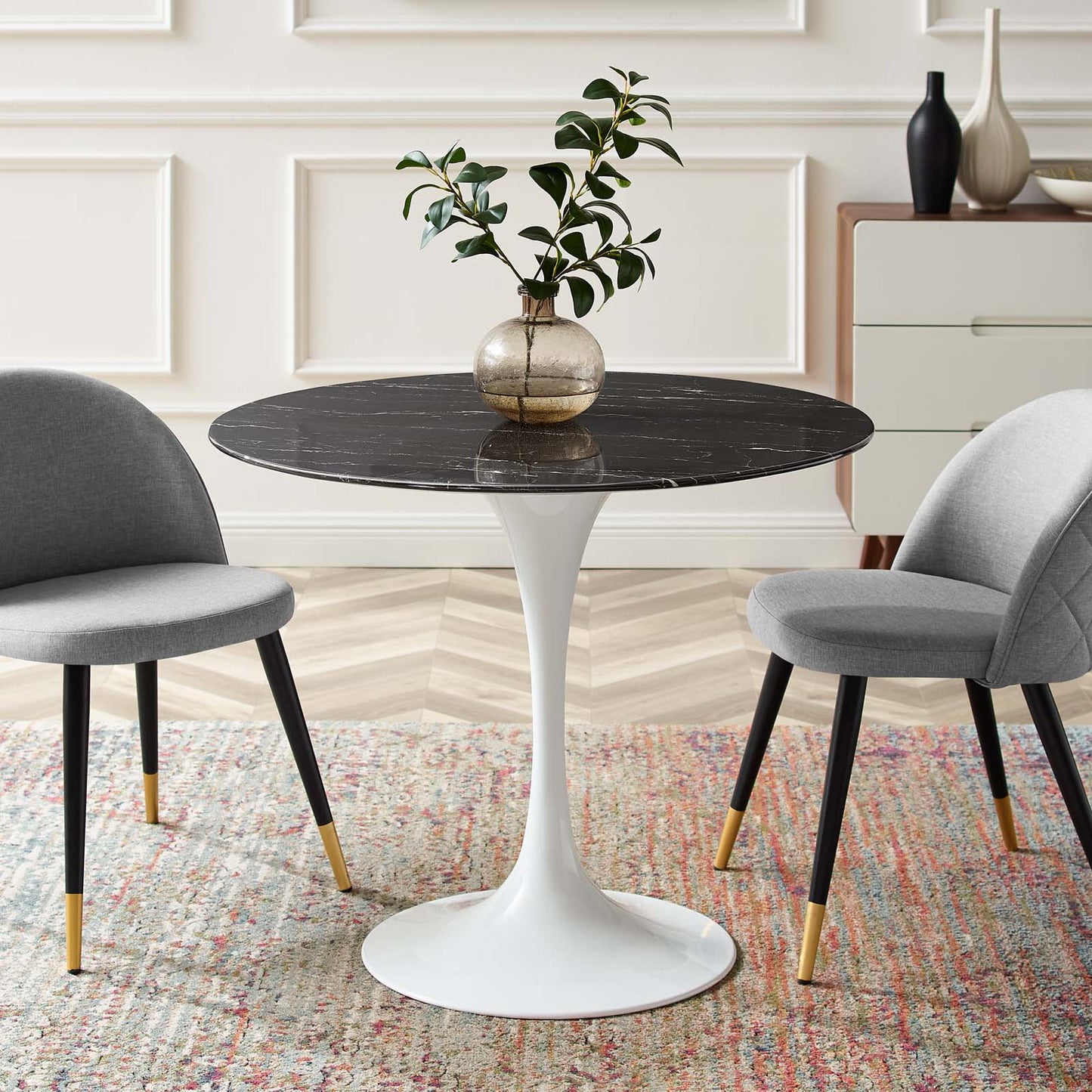 Modway Lippa 36" Artificial Marble Dining Table | Dining Tables | Modishstore