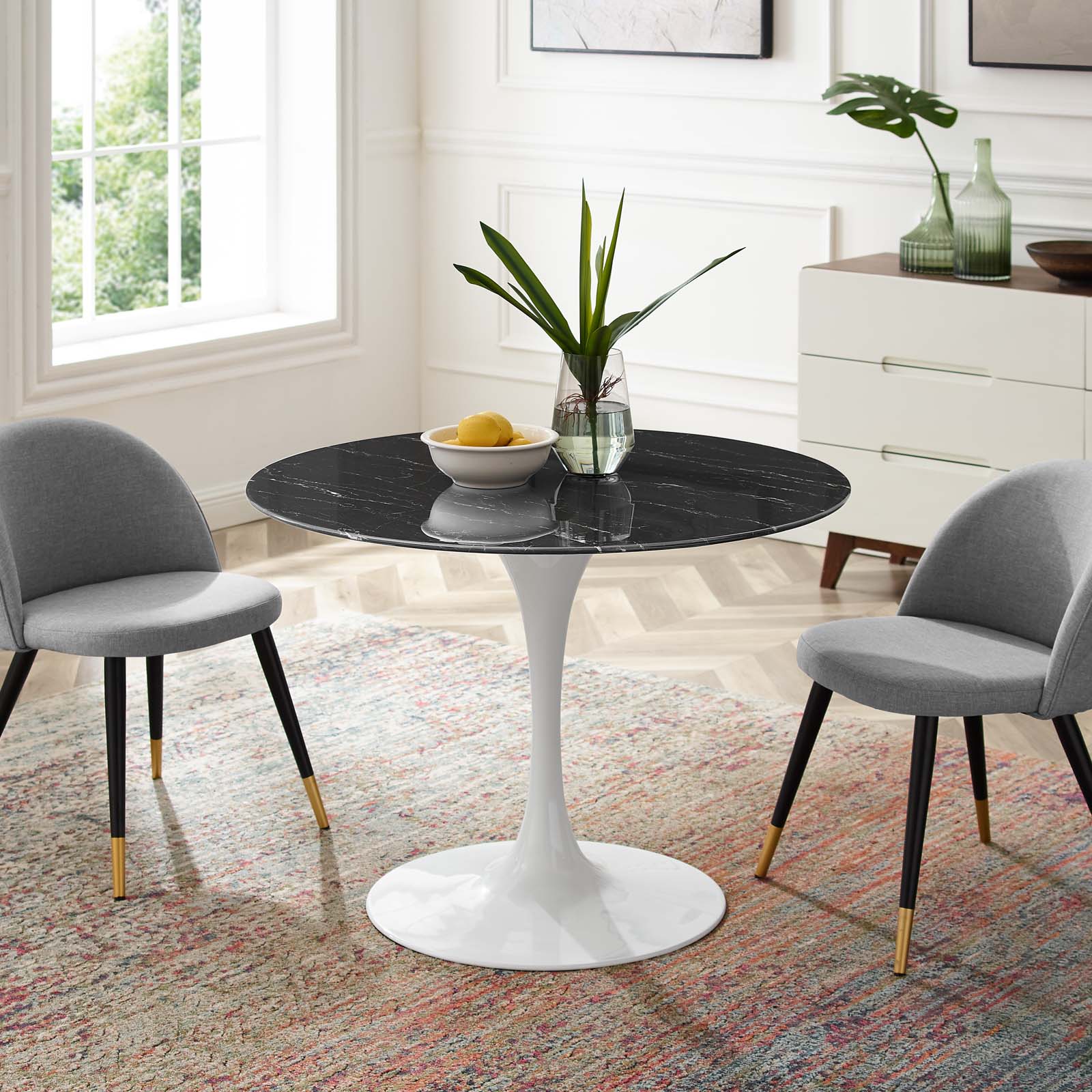 Modway Lippa 40" Performance Velvet Dining Table | Dining Tables | Modishstore