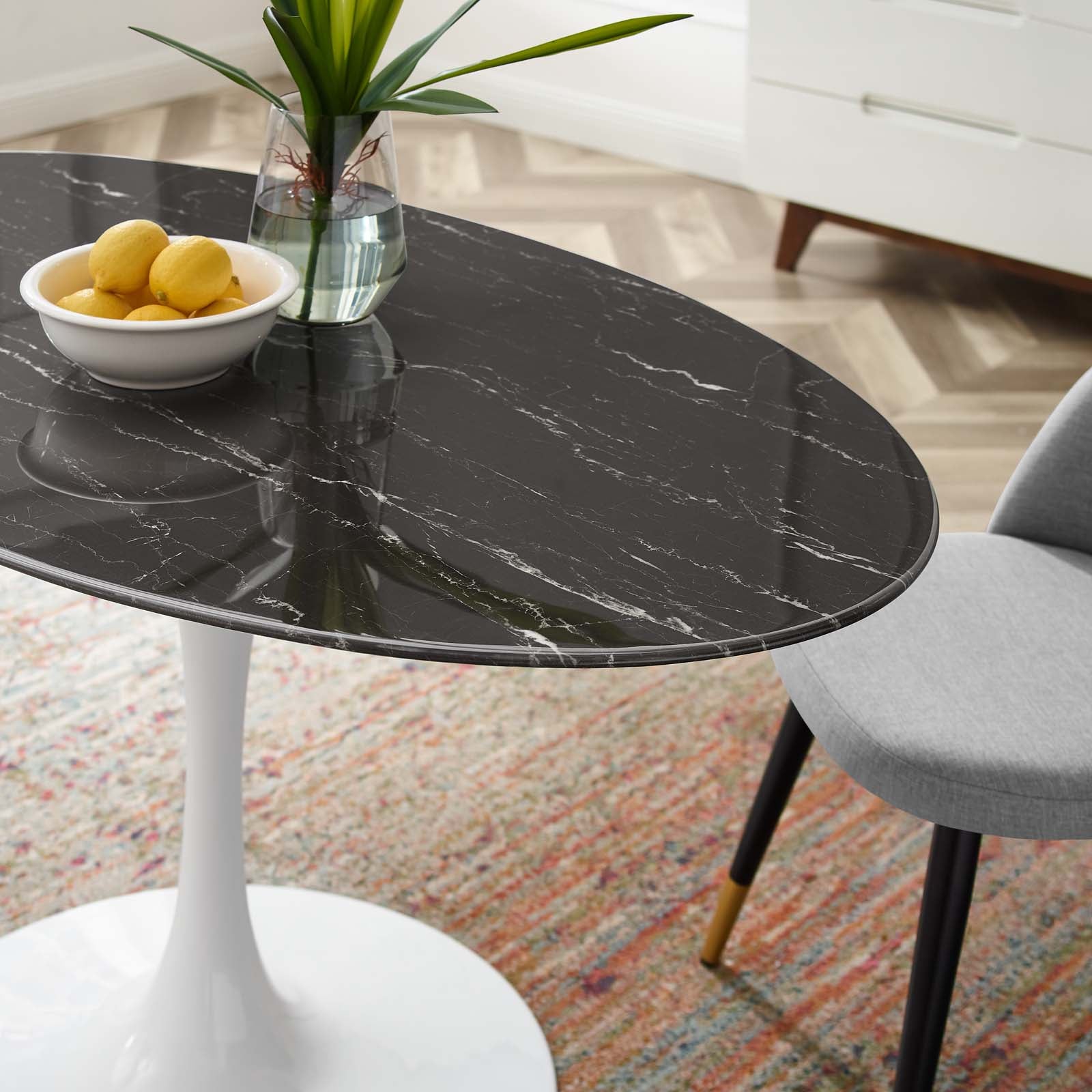 Modway Lippa 54" Artificial Marble Dining Table | Dining Tables | Modishstore-6