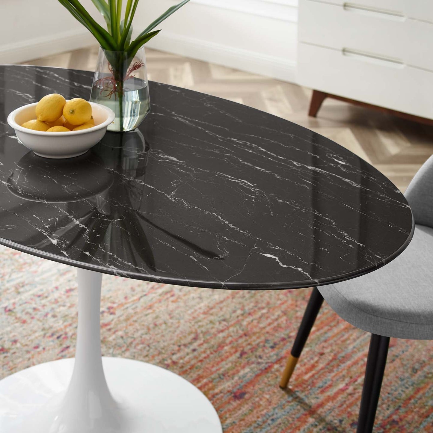 Modway Lippa 60" Artificial Marble Dining Table | Dining Tables | Modishstore-6