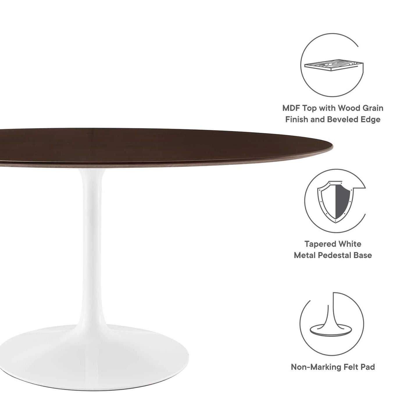 Modway Lippa 60" Oval Dining Table - EEI-5194