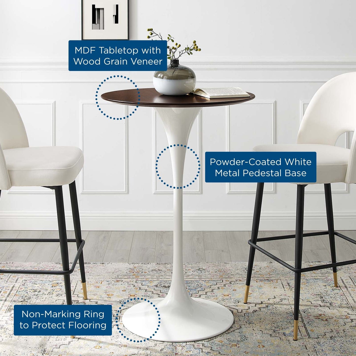 Modway Lippa 28" Bar Table | Bar Table | Modishstore-4