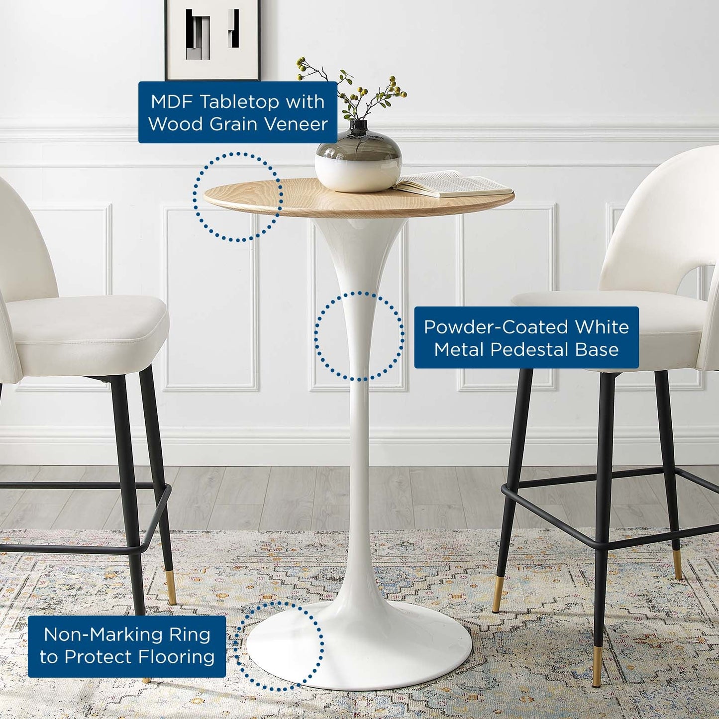 Modway Lippa 28" Bar Table | Bar Table | Modishstore-4