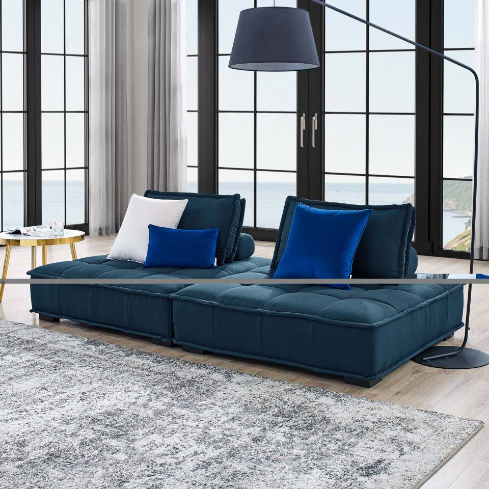 Modway Saunter Tufted Fabric Fabric 2-Piece Loveseat | Loveseats | Modishstore