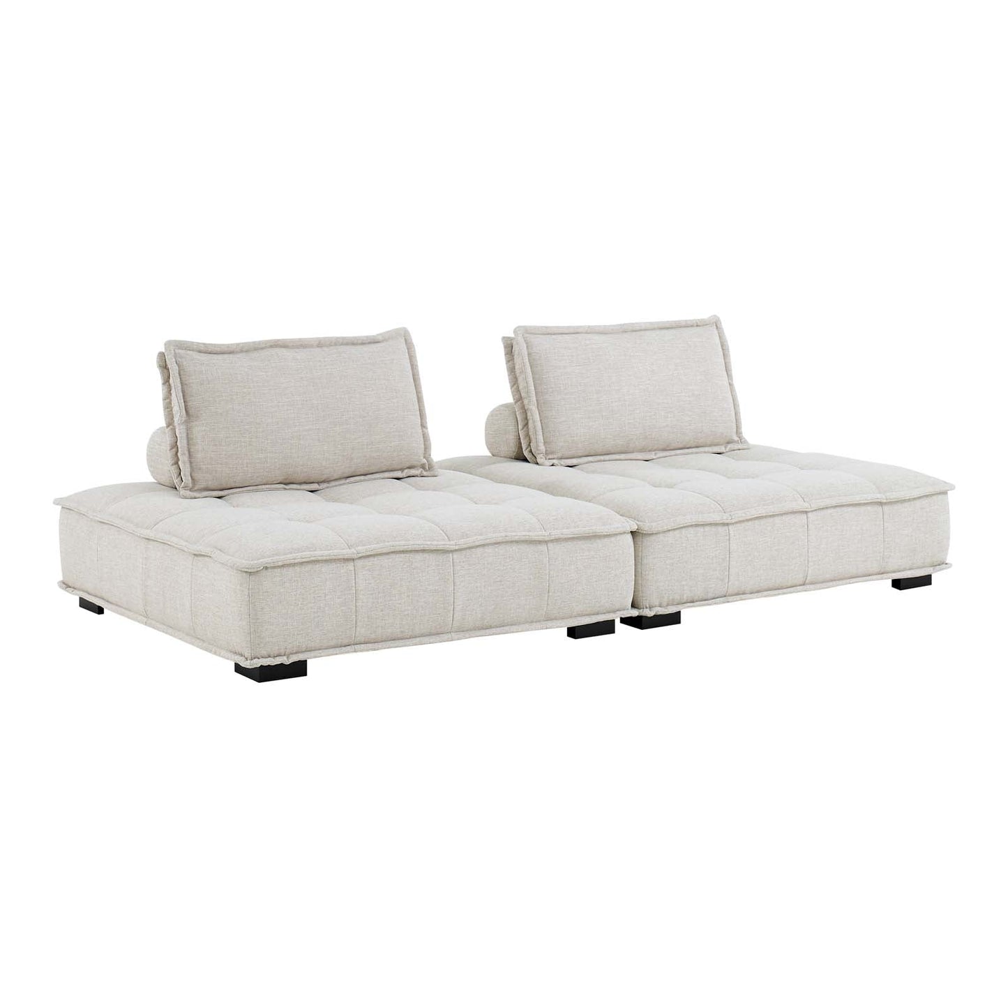 Modway Saunter Tufted Fabric Fabric 2-Piece Loveseat | Loveseats | Modishstore-6