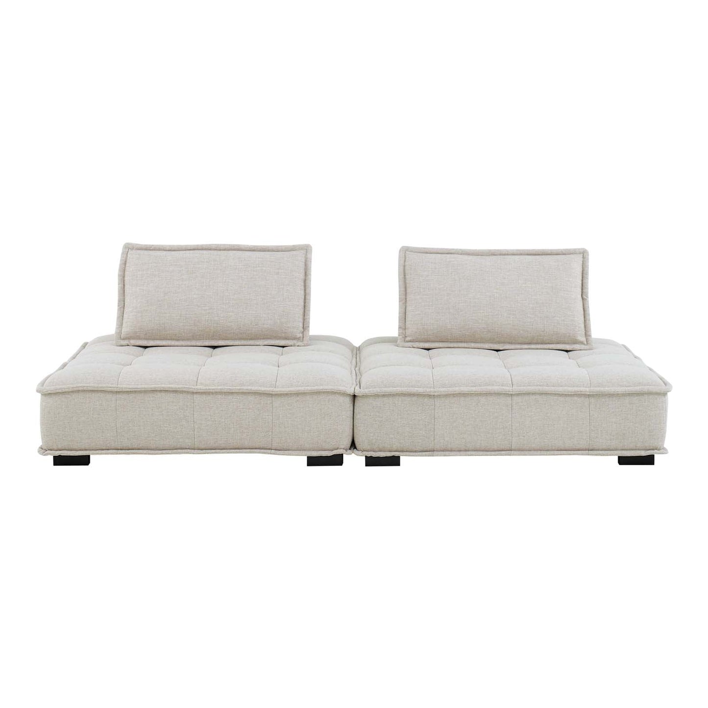 Modway Saunter Tufted Fabric Fabric 2-Piece Loveseat | Loveseats | Modishstore-7