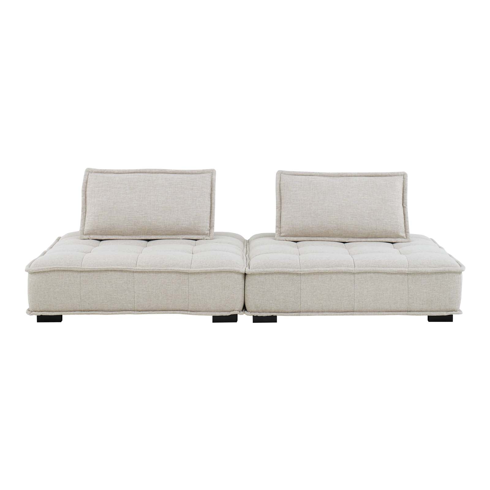 Modway Saunter Tufted Fabric Fabric 2-Piece Loveseat | Loveseats | Modishstore-7
