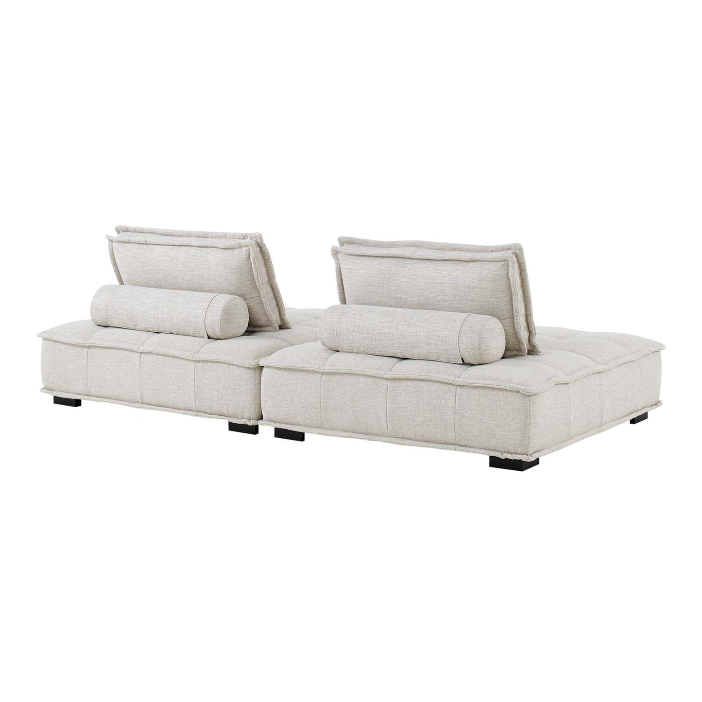 Modway Saunter Tufted Fabric Fabric 2-Piece Loveseat | Loveseats | Modishstore-8