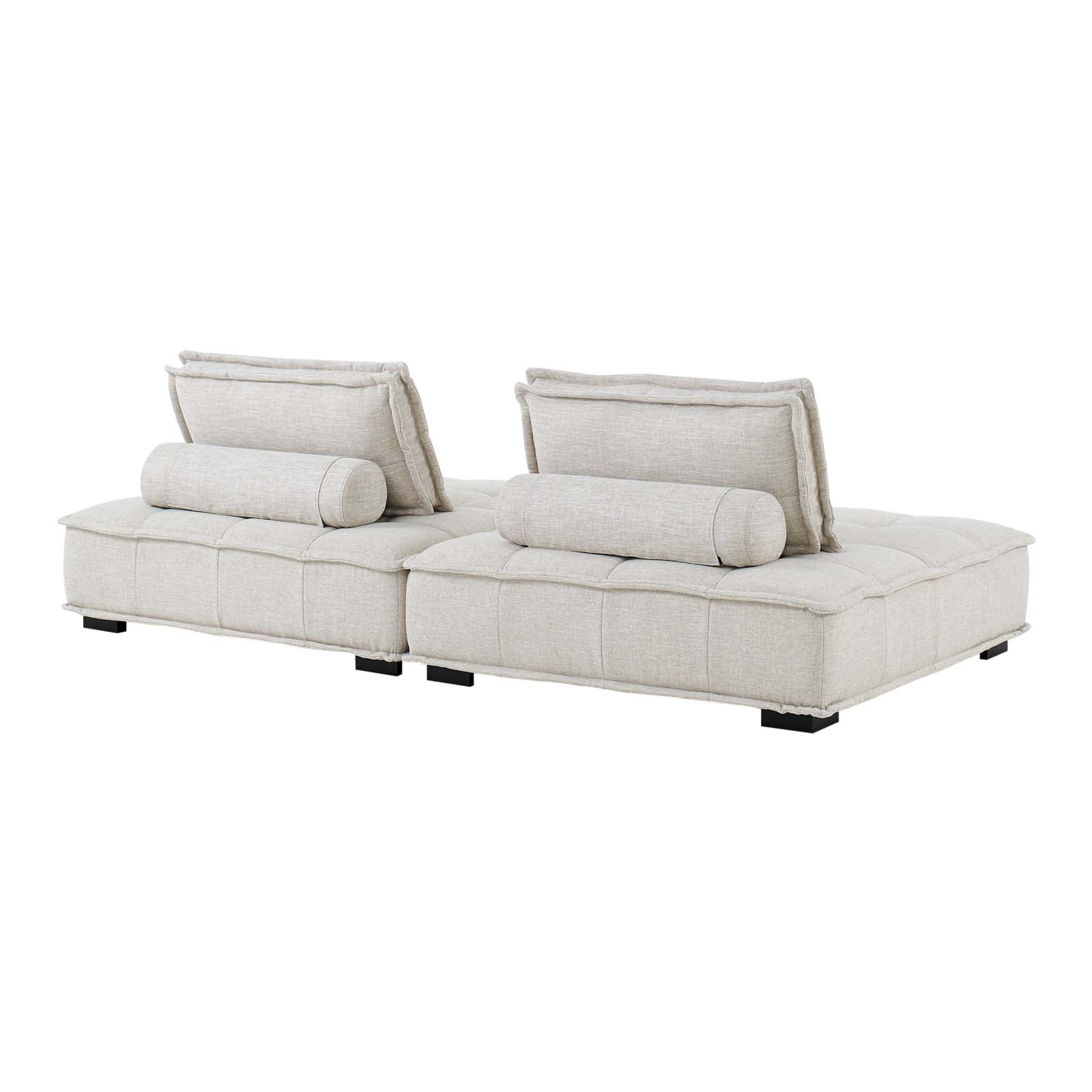 Modway Saunter Tufted Fabric Fabric 2-Piece Loveseat | Loveseats | Modishstore-8