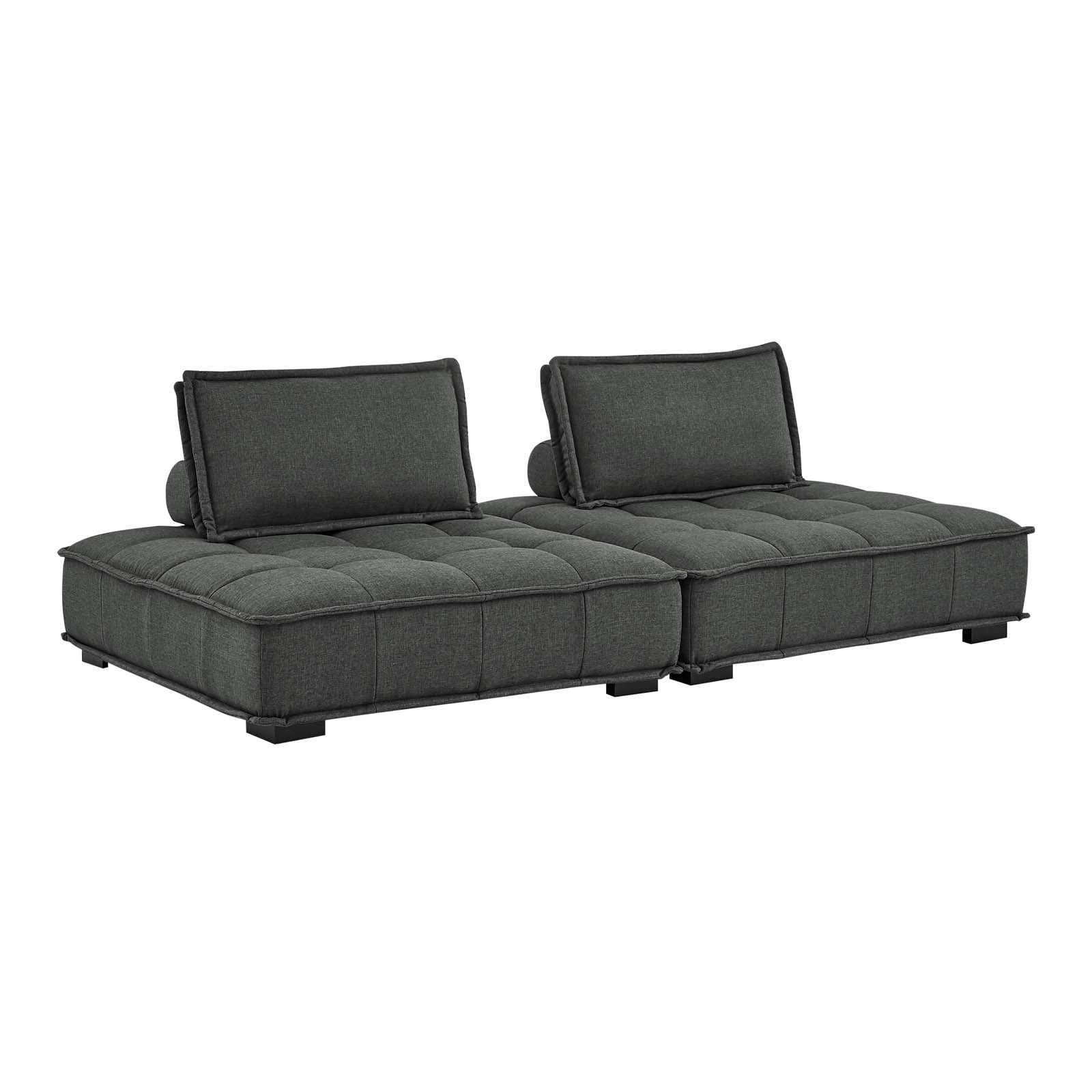 Modway Saunter Tufted Fabric Fabric 2-Piece Loveseat | Loveseats | Modishstore-10