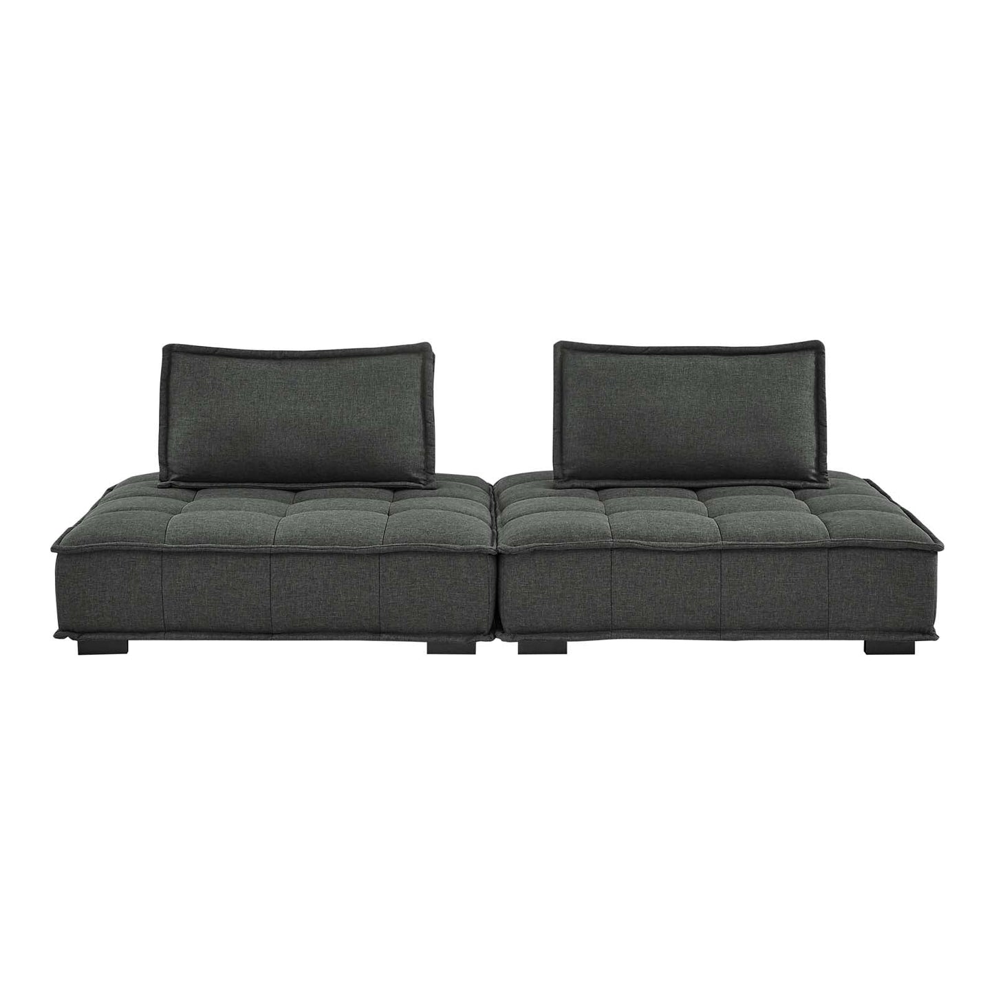 Modway Saunter Tufted Fabric Fabric 2-Piece Loveseat | Loveseats | Modishstore-11