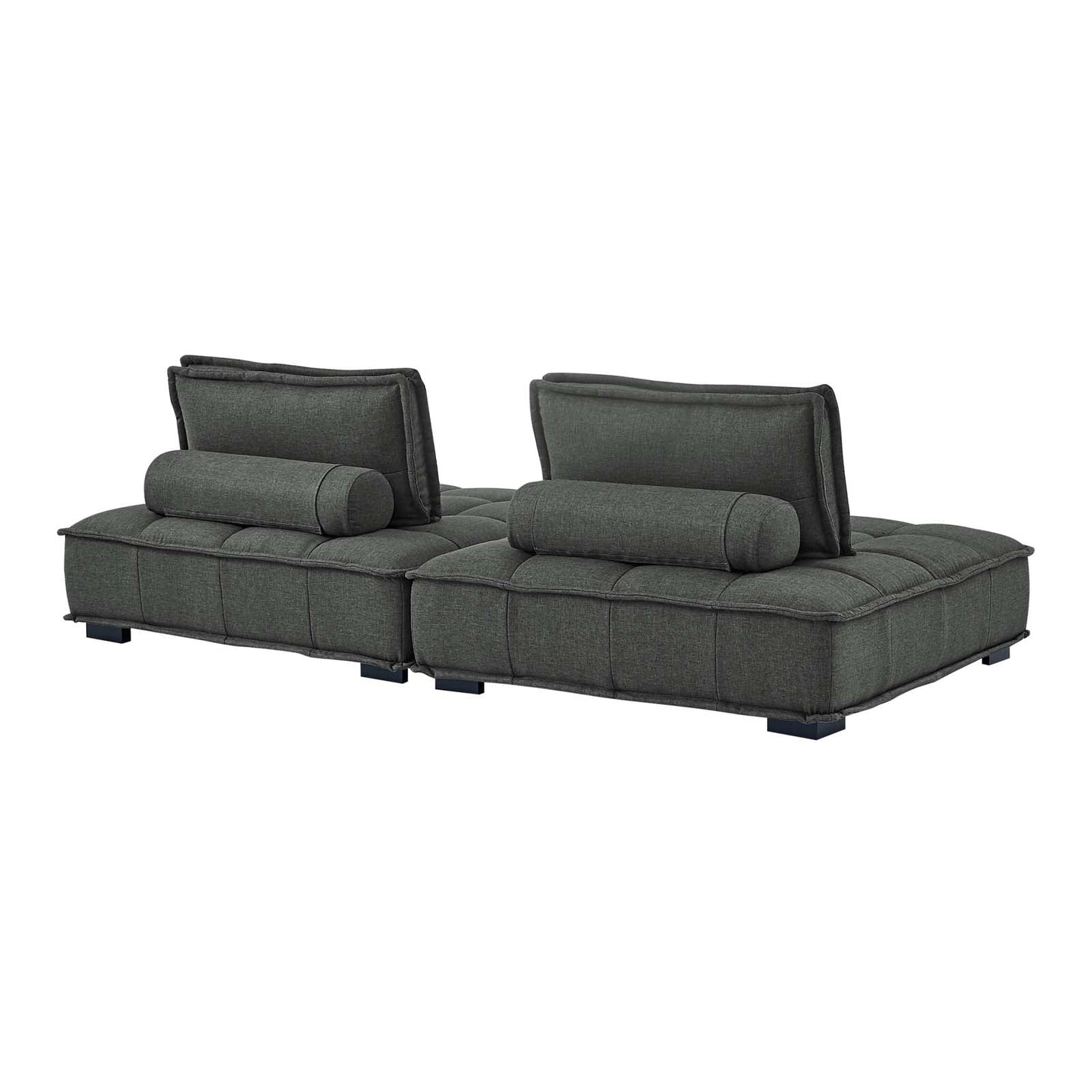 Modway Saunter Tufted Fabric Fabric 2-Piece Loveseat | Loveseats | Modishstore-12
