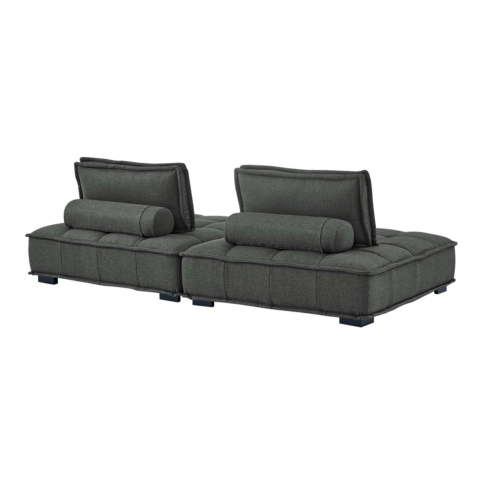Modway Saunter Tufted Fabric Fabric 2-Piece Loveseat | Loveseats | Modishstore-12