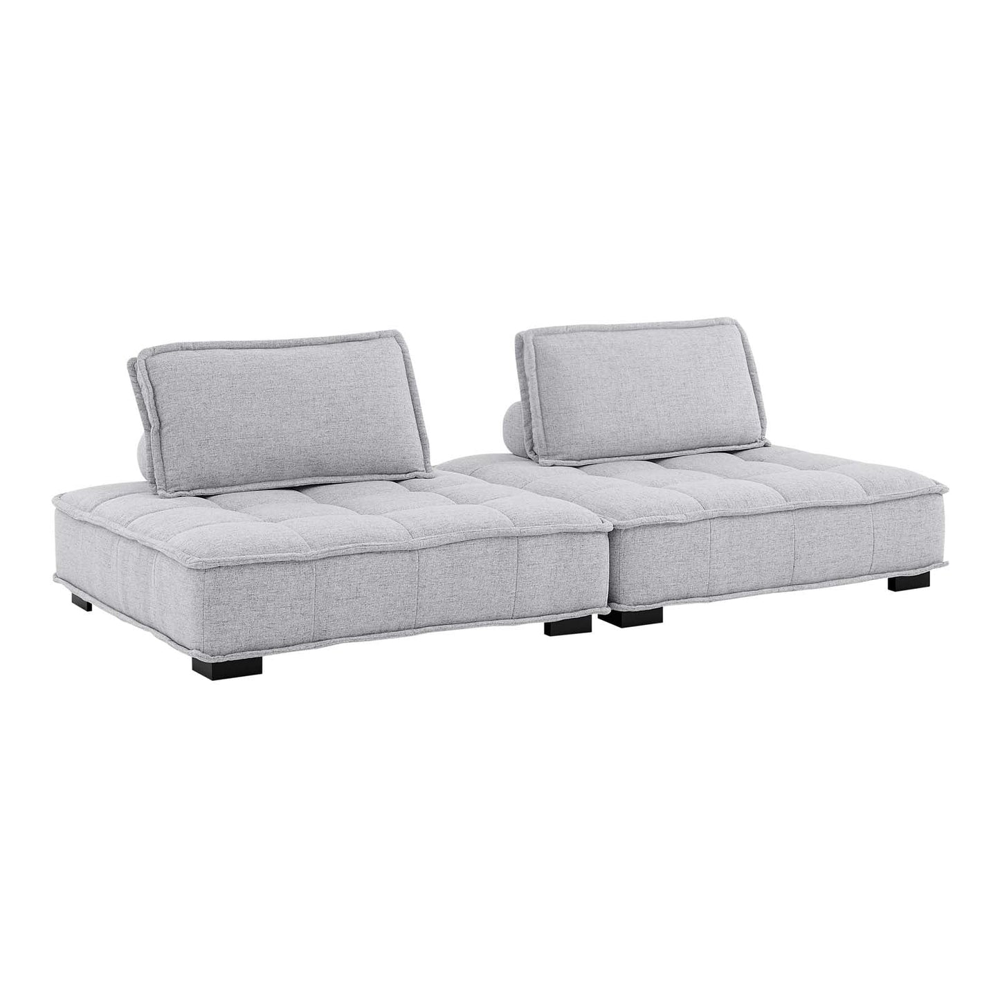 Modway Saunter Tufted Fabric Fabric 2-Piece Loveseat | Loveseats | Modishstore-14