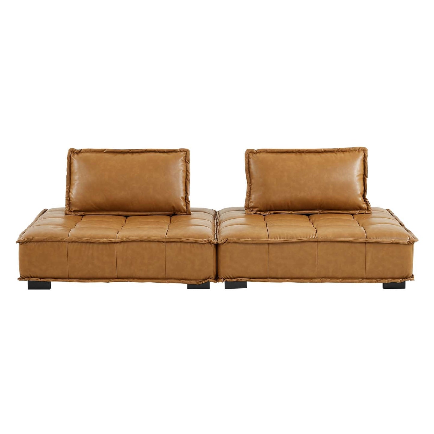 Modway Saunter Tufted Vegan Leather Vegan Leather 2-Piece Loveseat | Sofas | Modishstore-3