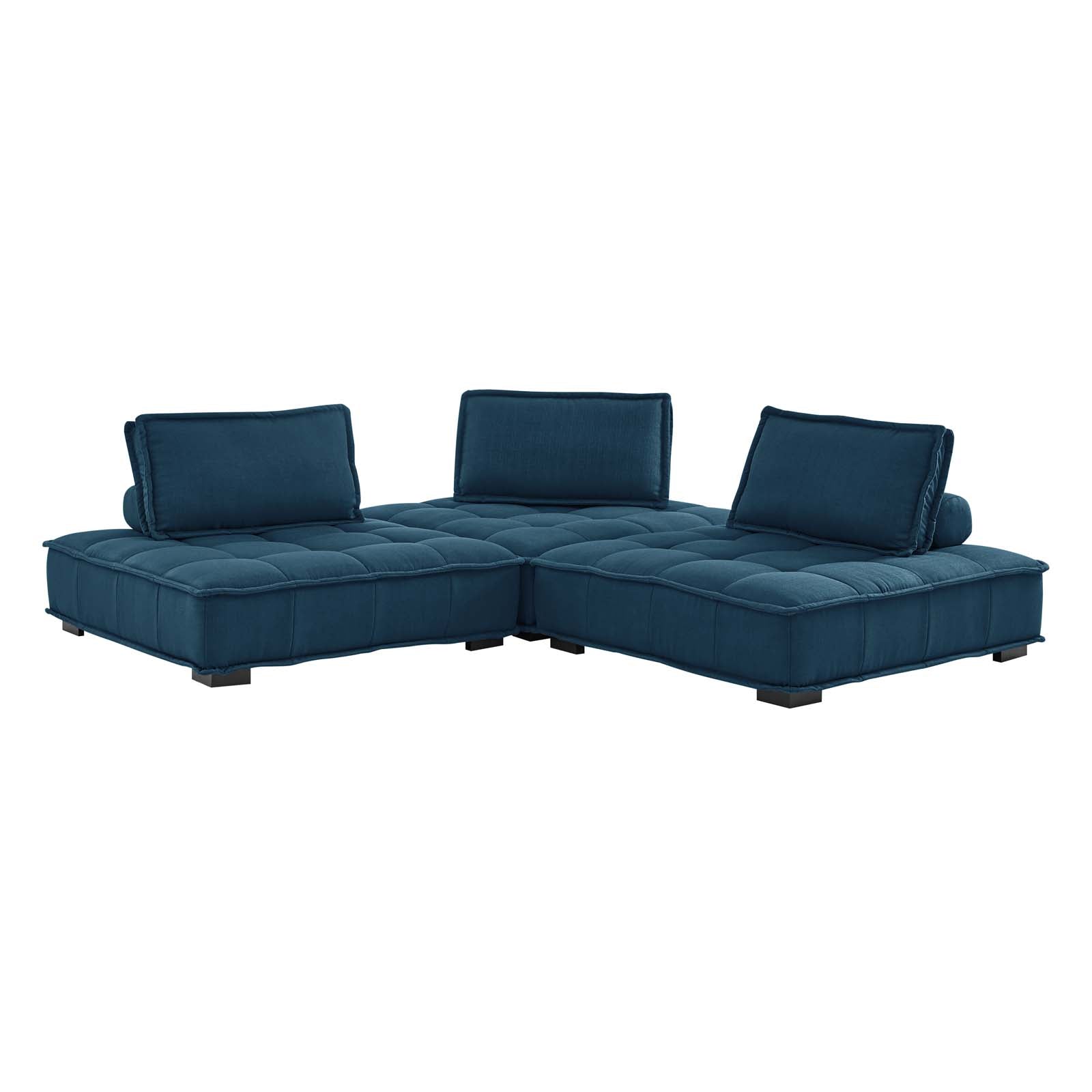 Modway Saunter Tufted Fabric Fabric 3-Piece Sofa | Sofas | Modishstore-5