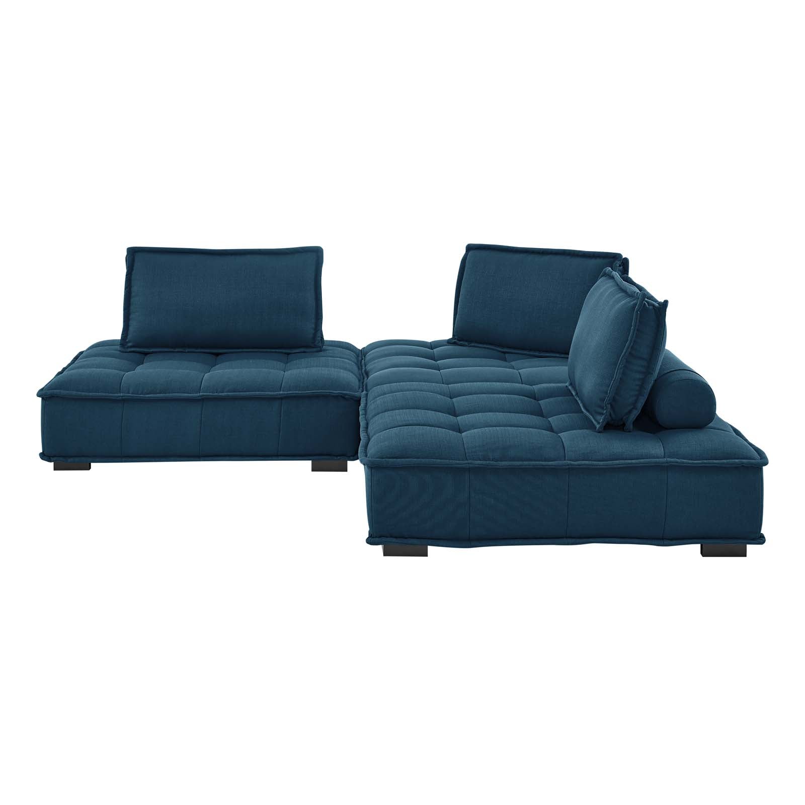 Modway Saunter Tufted Fabric Fabric 3-Piece Sofa | Sofas | Modishstore-6