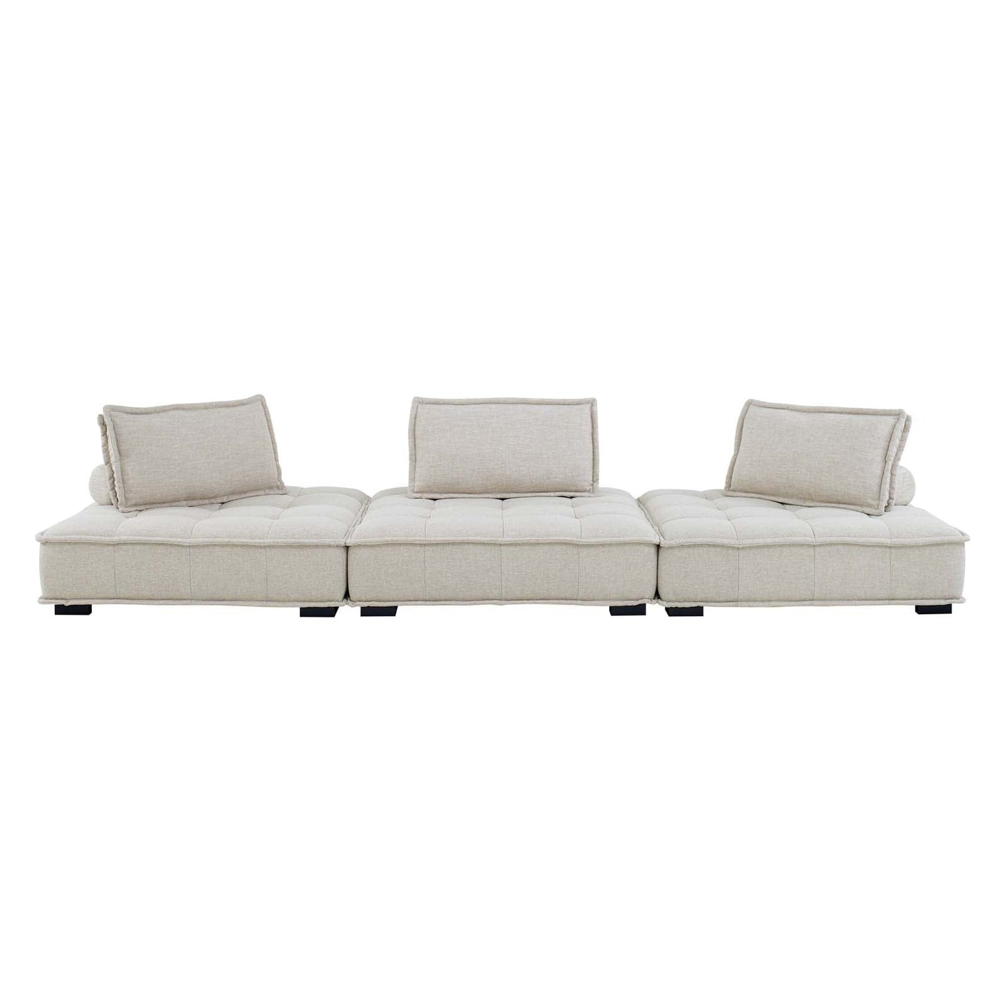 Modway Saunter Tufted Fabric Fabric 3-Piece Sofa | Sofas | Modishstore-11