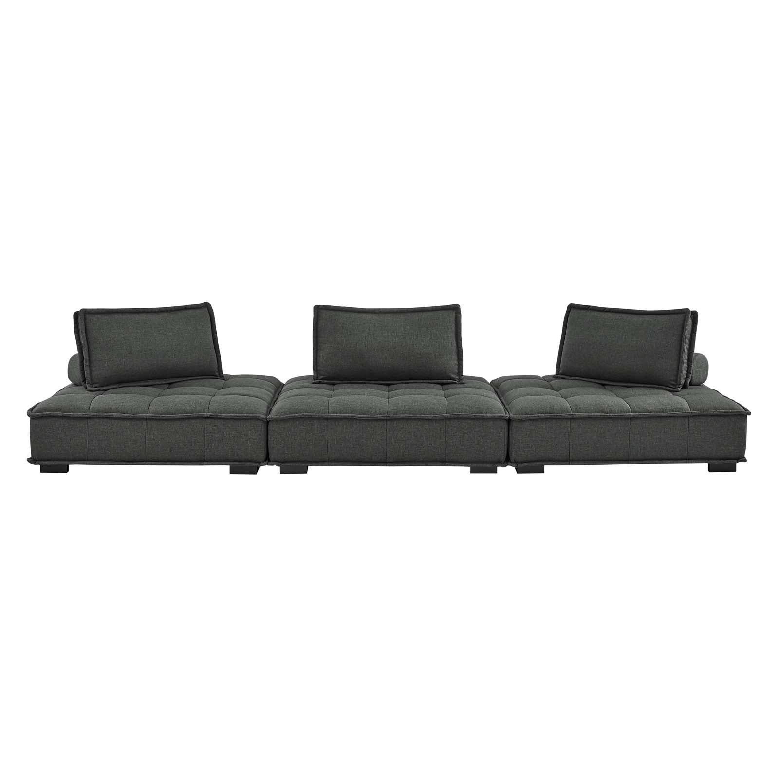 Modway Saunter Tufted Fabric Fabric 3-Piece Sofa | Sofas | Modishstore-19