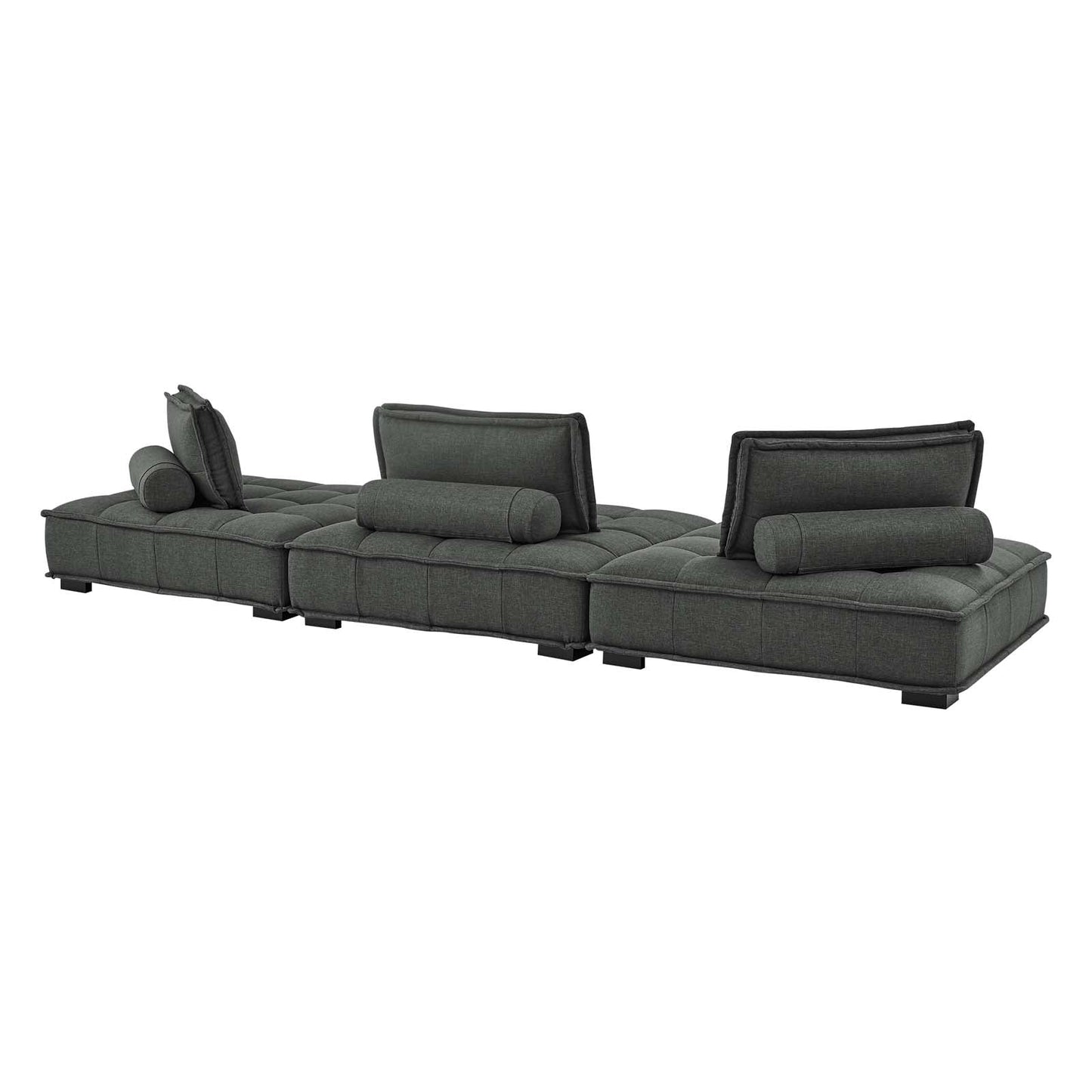 Modway Saunter Tufted Fabric Fabric 3-Piece Sofa | Sofas | Modishstore-20
