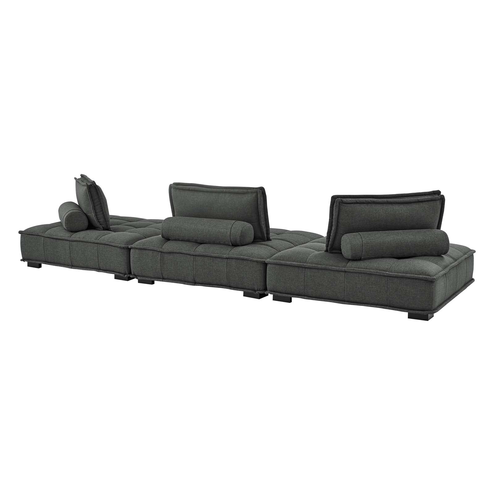 Modway Saunter Tufted Fabric Fabric 3-Piece Sofa | Sofas | Modishstore-20
