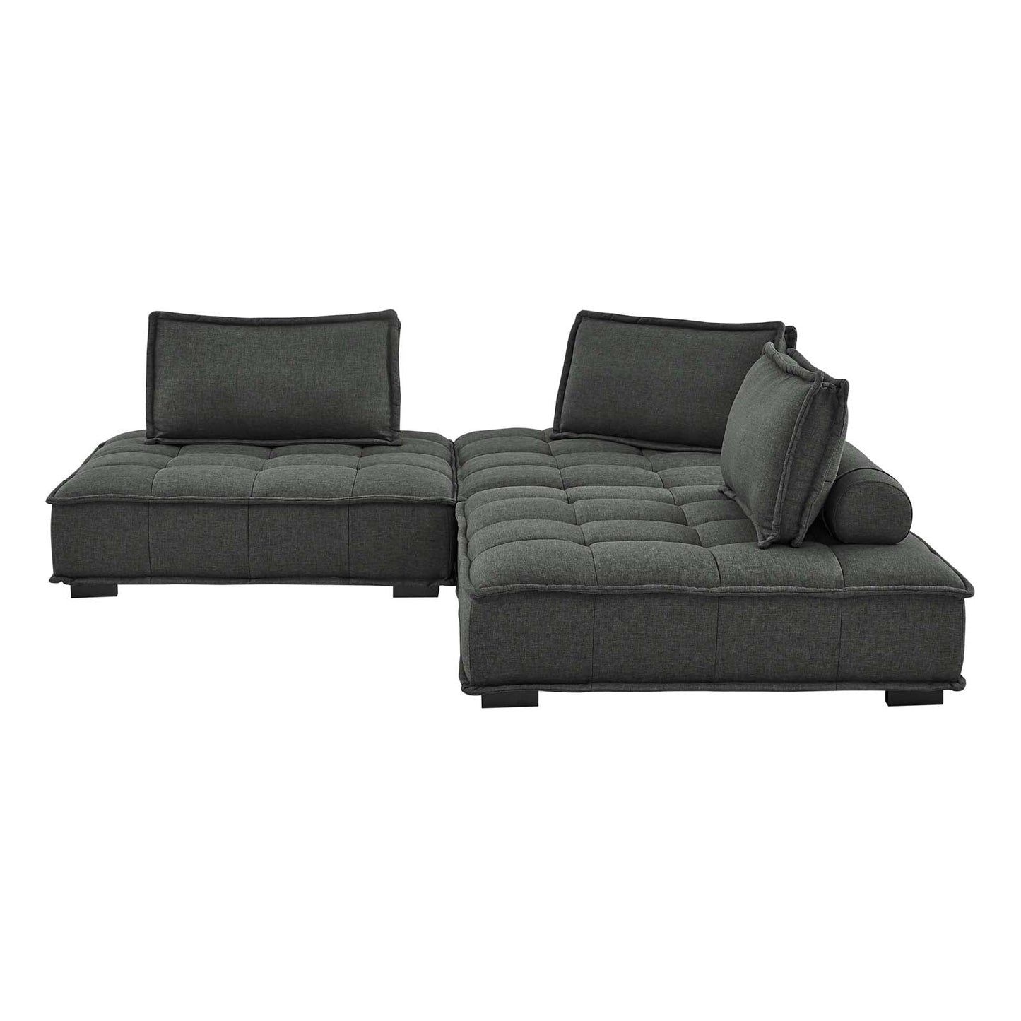 Modway Saunter Tufted Fabric Fabric 3-Piece Sofa | Sofas | Modishstore-22