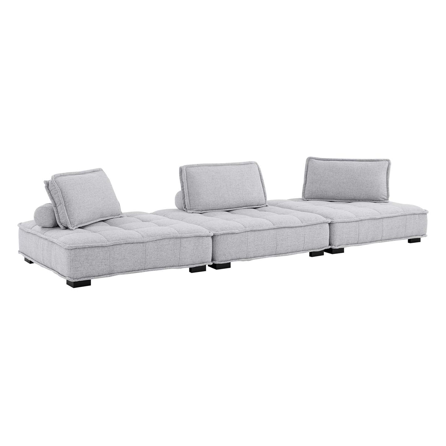 Modway Saunter Tufted Fabric Fabric 3-Piece Sofa | Sofas | Modishstore-26