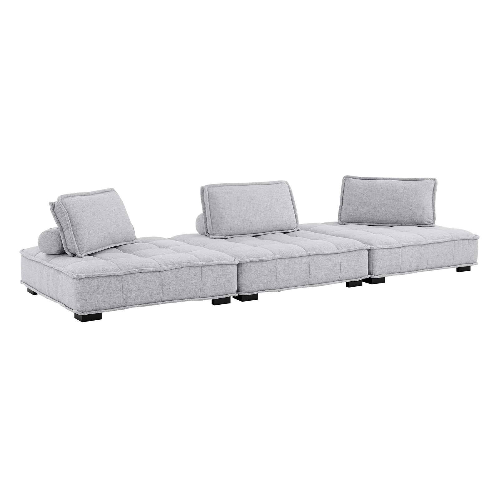 Modway Saunter Tufted Fabric Fabric 3-Piece Sofa | Sofas | Modishstore-26