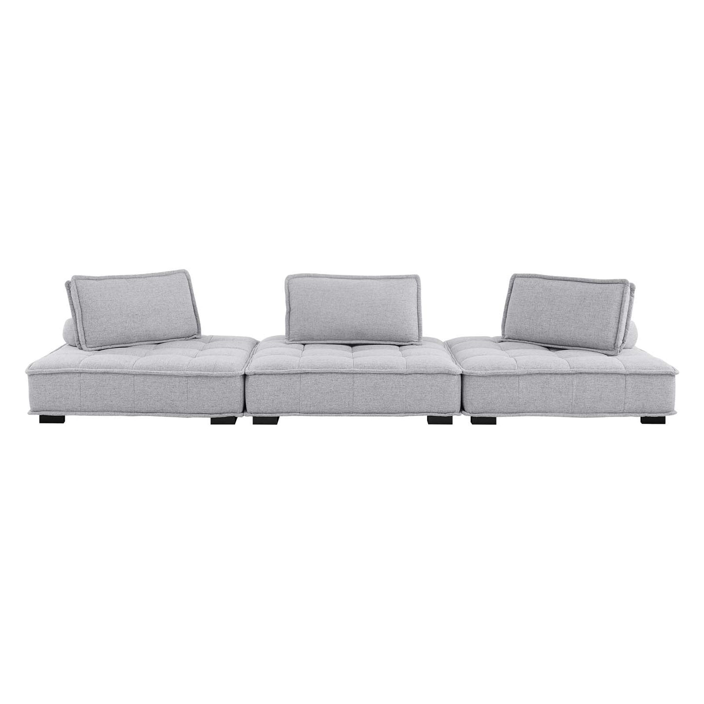 Modway Saunter Tufted Fabric Fabric 3-Piece Sofa | Sofas | Modishstore-27