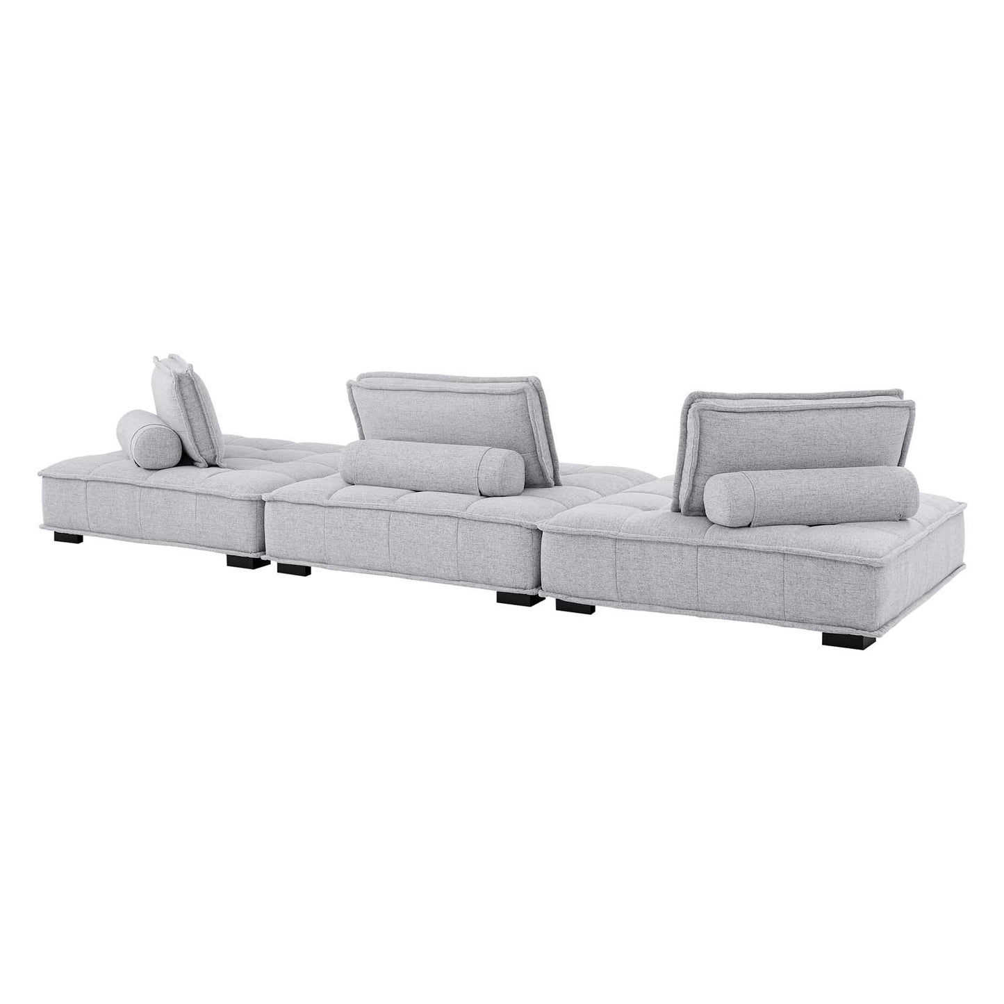 Modway Saunter Tufted Fabric Fabric 3-Piece Sofa | Sofas | Modishstore-28