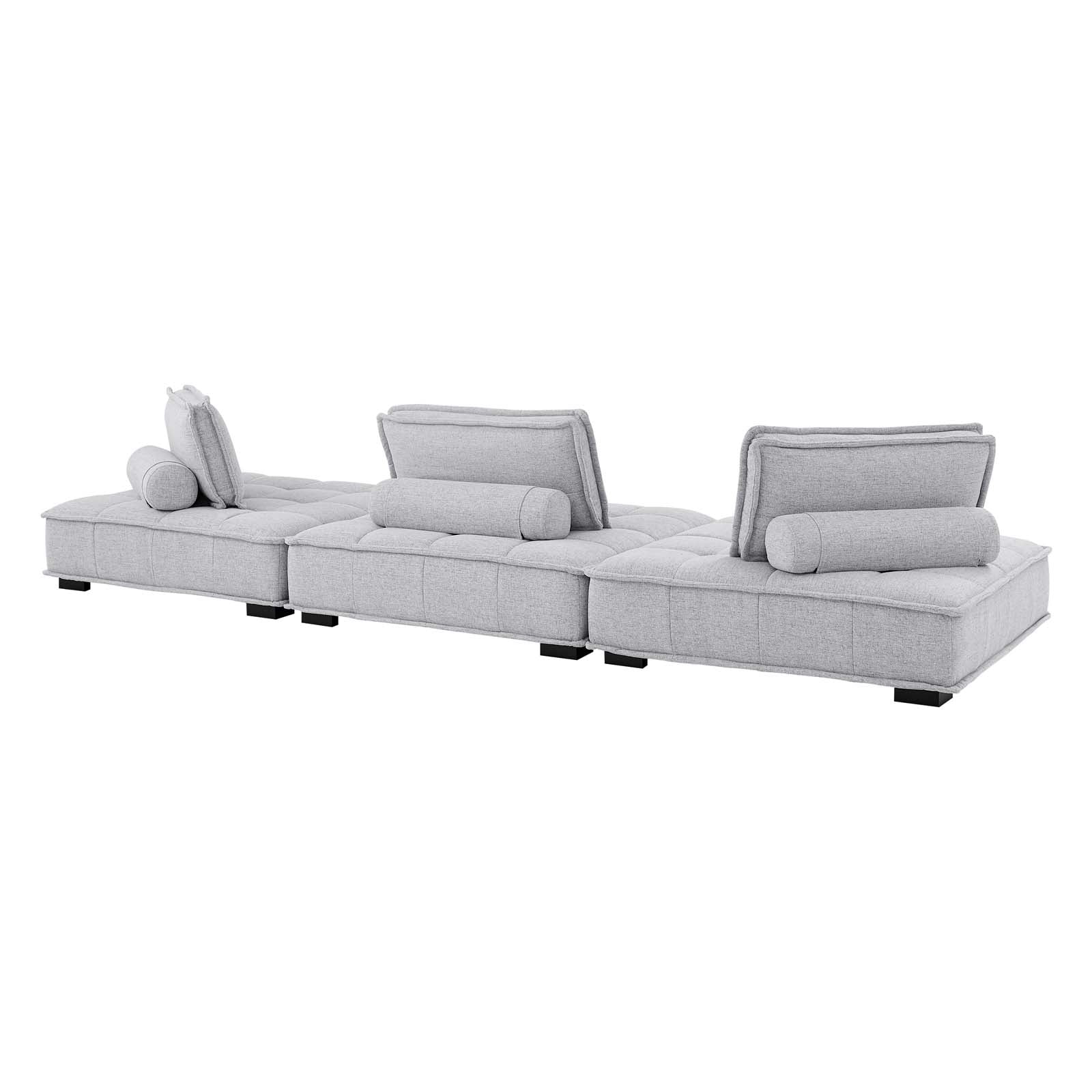 Modway Saunter Tufted Fabric Fabric 3-Piece Sofa | Sofas | Modishstore-28
