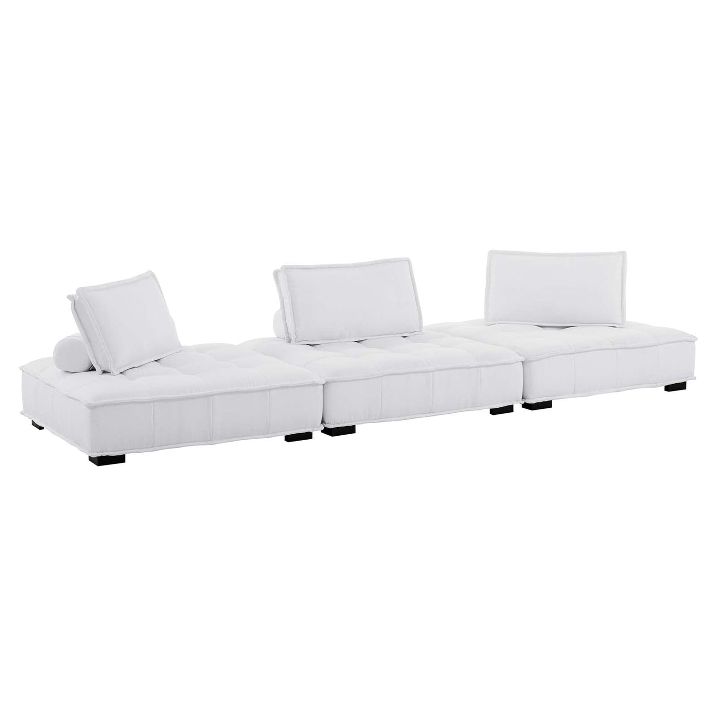 Modway Saunter Tufted Fabric Fabric 3-Piece Sofa | Sofas | Modishstore-33