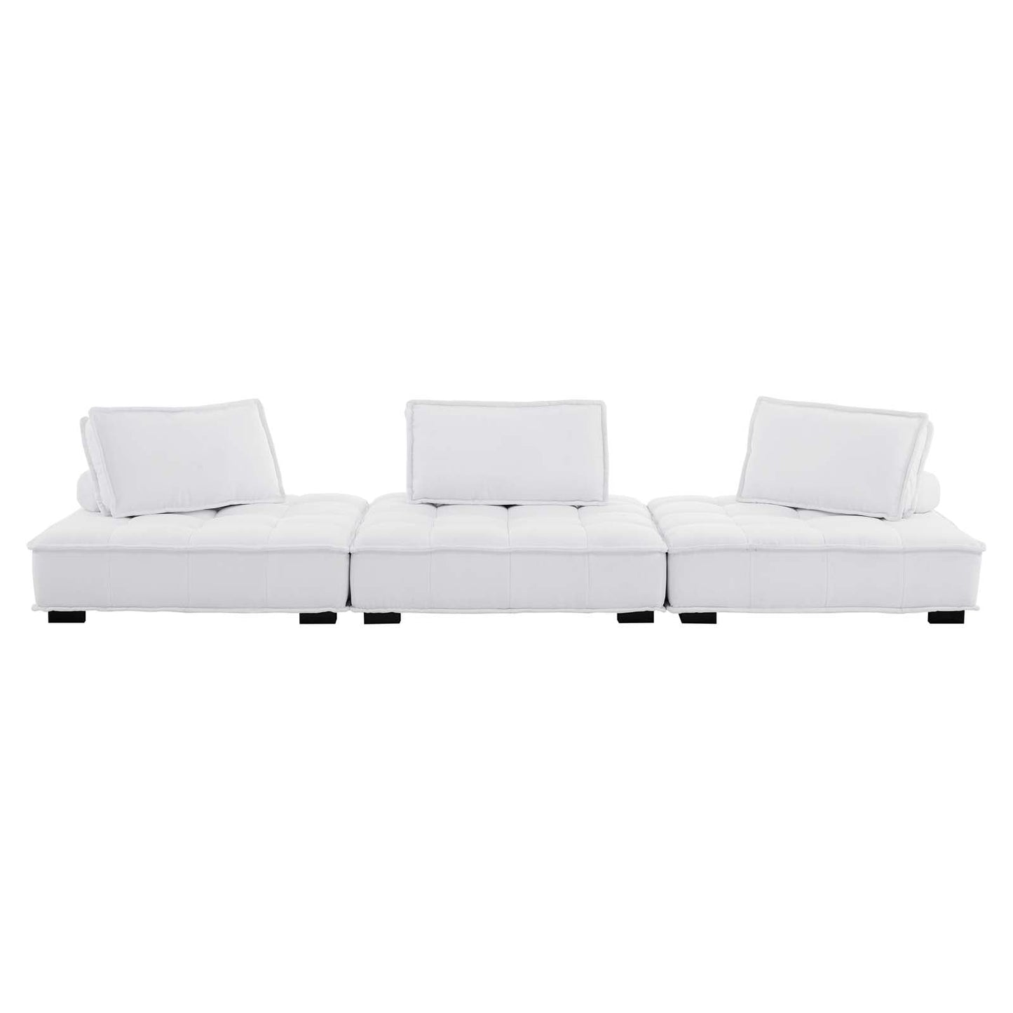 Modway Saunter Tufted Fabric Fabric 3-Piece Sofa | Sofas | Modishstore-34