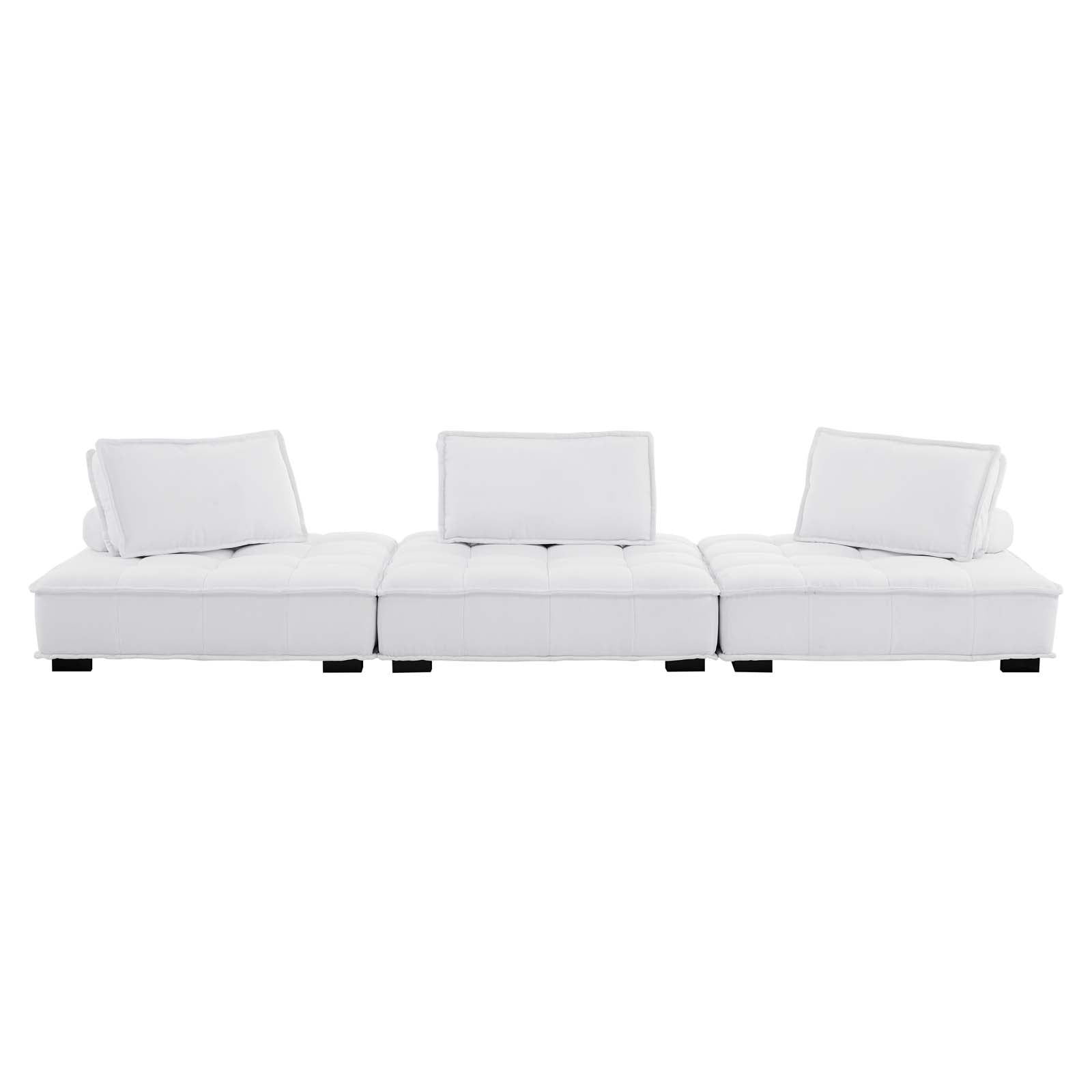 Modway Saunter Tufted Fabric Fabric 3-Piece Sofa | Sofas | Modishstore-34