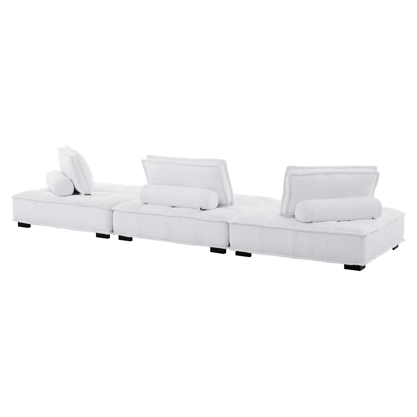 Modway Saunter Tufted Fabric Fabric 3-Piece Sofa | Sofas | Modishstore-35