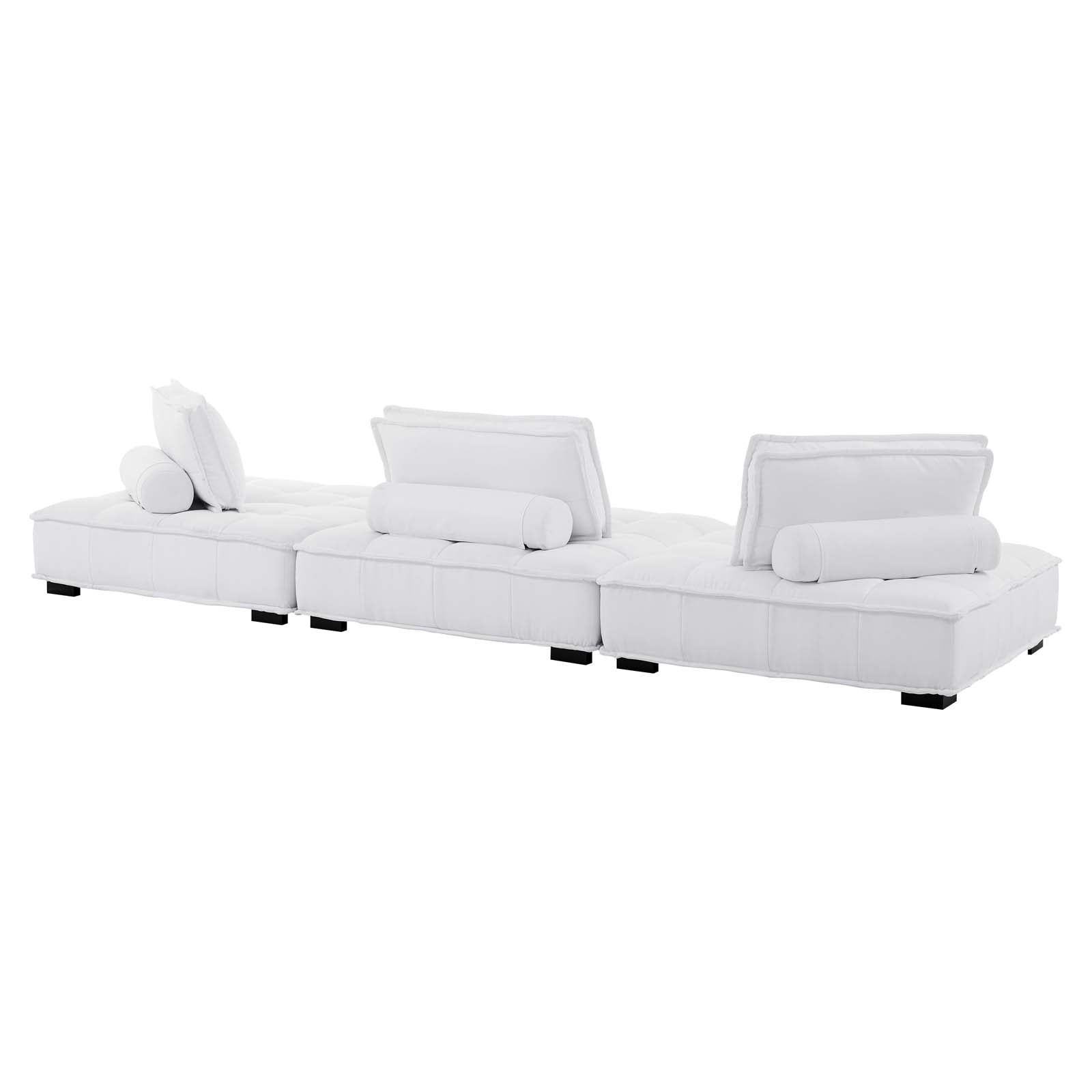 Modway Saunter Tufted Fabric Fabric 3-Piece Sofa | Sofas | Modishstore-35