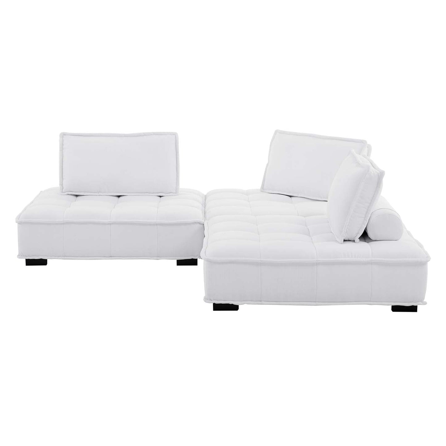 Modway Saunter Tufted Fabric Fabric 3-Piece Sofa | Sofas | Modishstore-37