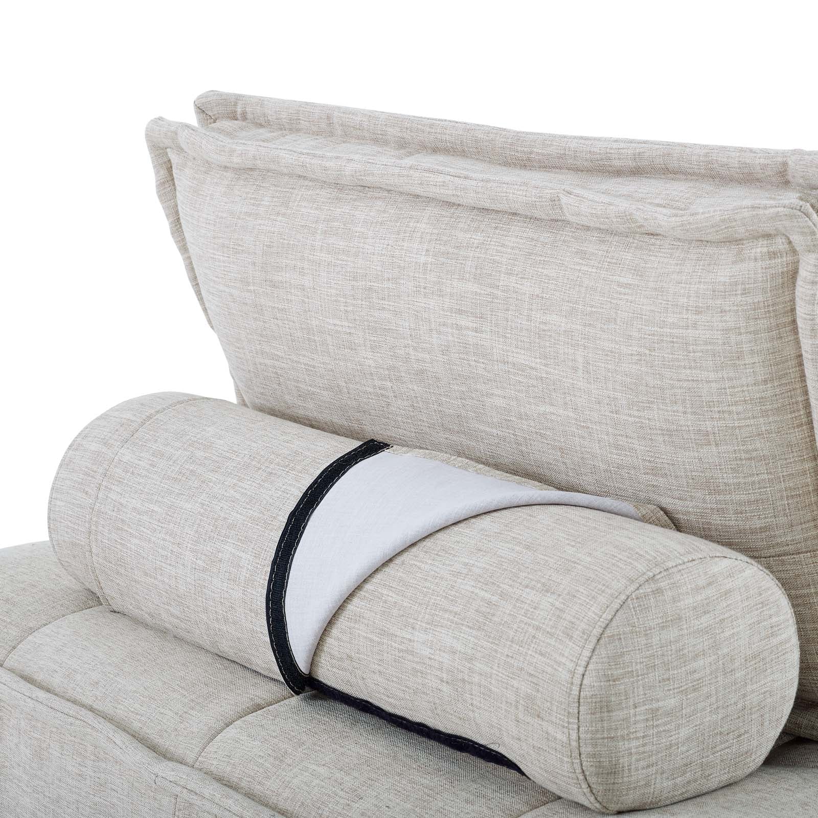 Modway Saunter Tufted Fabric Fabric 4-Piece Sectional Sofa | Sofas | Modishstore-15