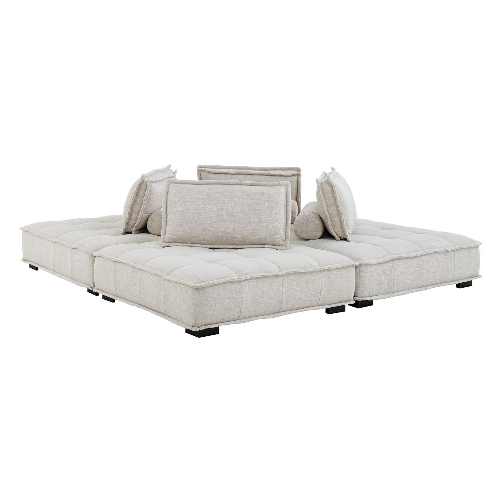Modway Saunter Tufted Fabric Fabric 4-Piece Sectional Sofa | Sofas | Modishstore-16