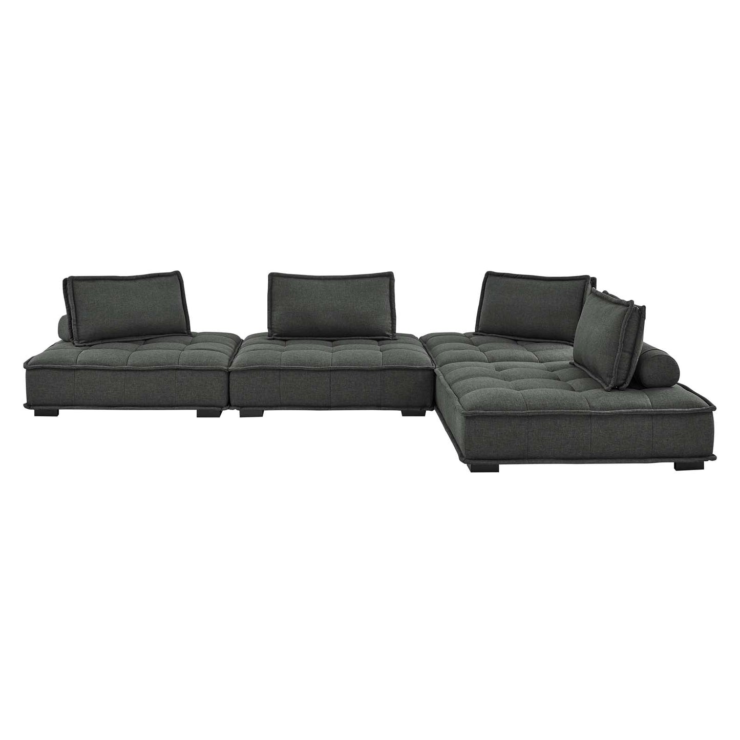 Modway Saunter Tufted Fabric Fabric 4-Piece Sectional Sofa | Sofas | Modishstore-19