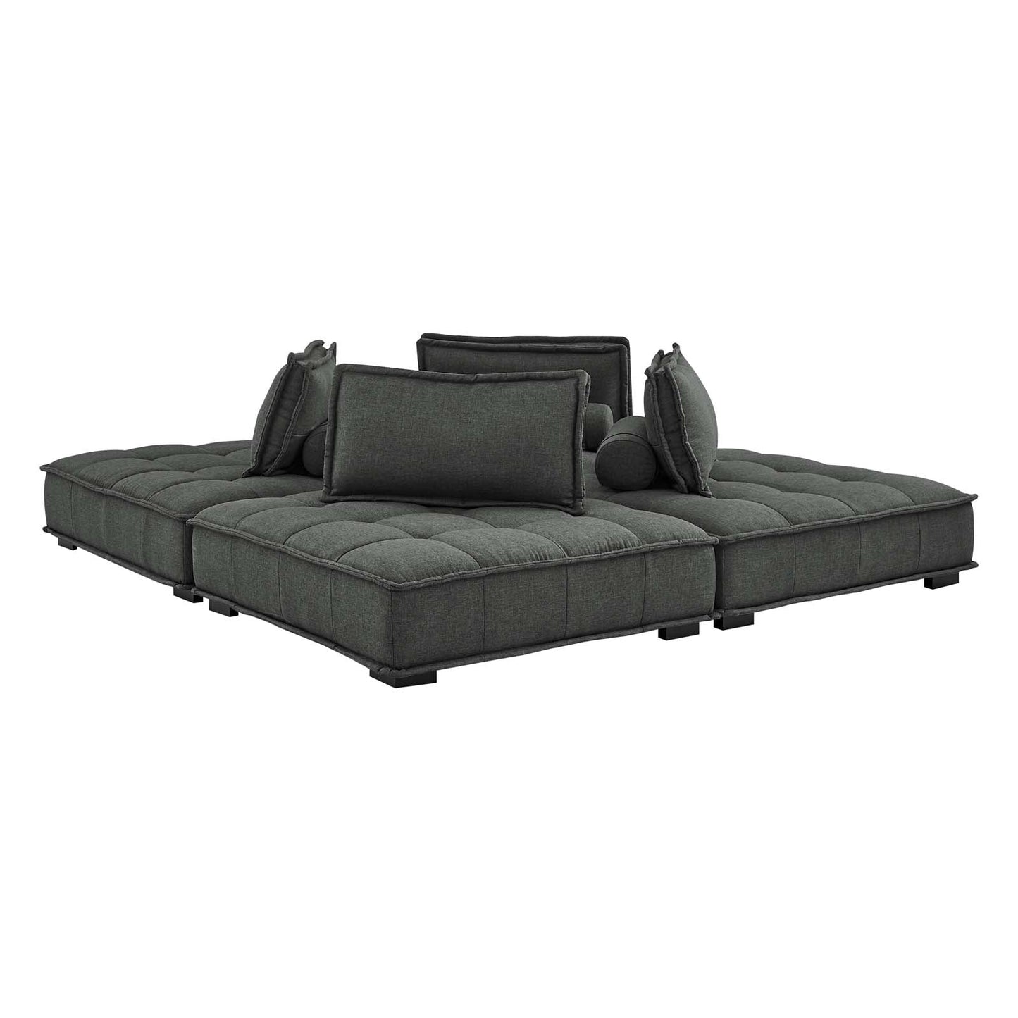 Modway Saunter Tufted Fabric Fabric 4-Piece Sectional Sofa | Sofas | Modishstore-22