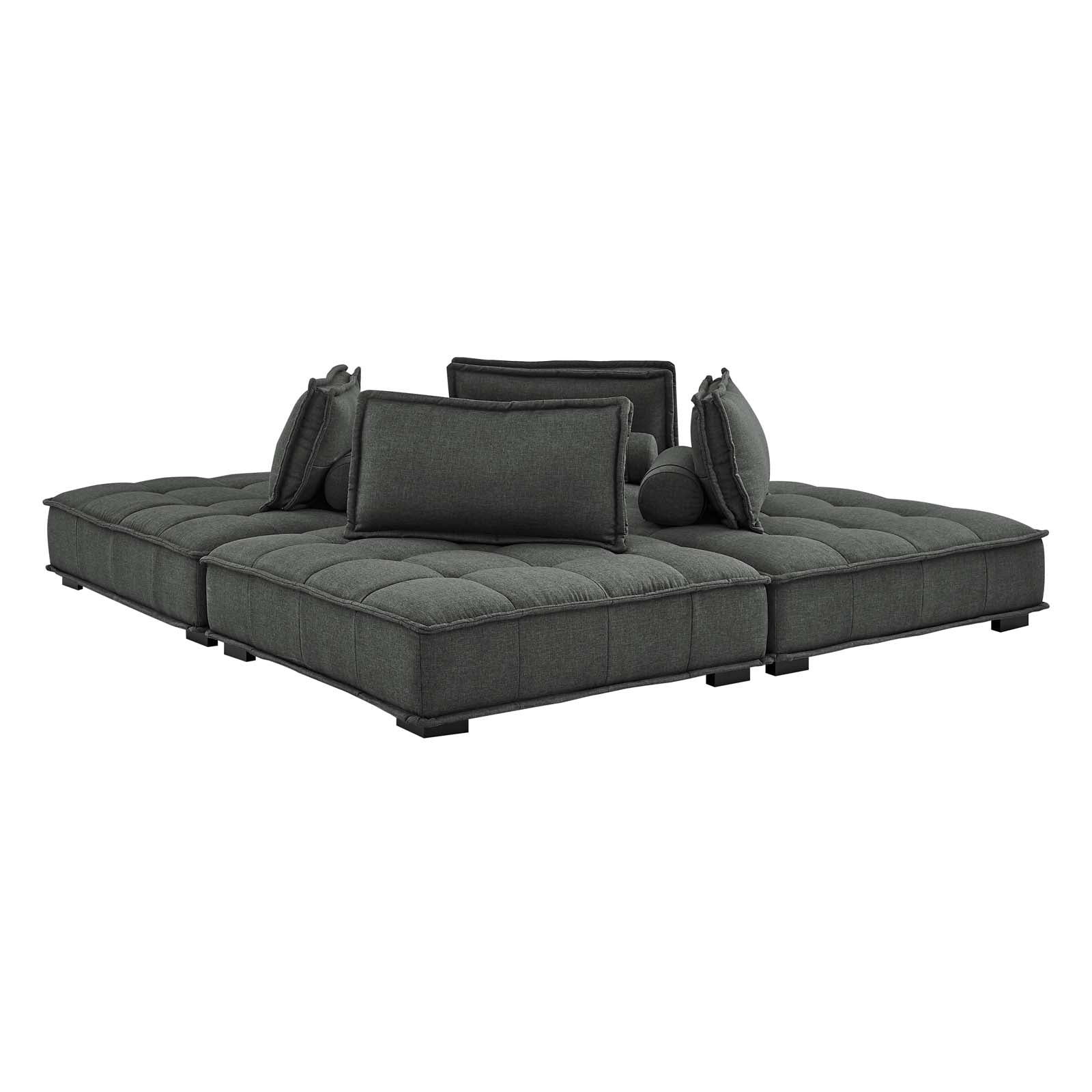 Modway Saunter Tufted Fabric Fabric 4-Piece Sectional Sofa | Sofas | Modishstore-22