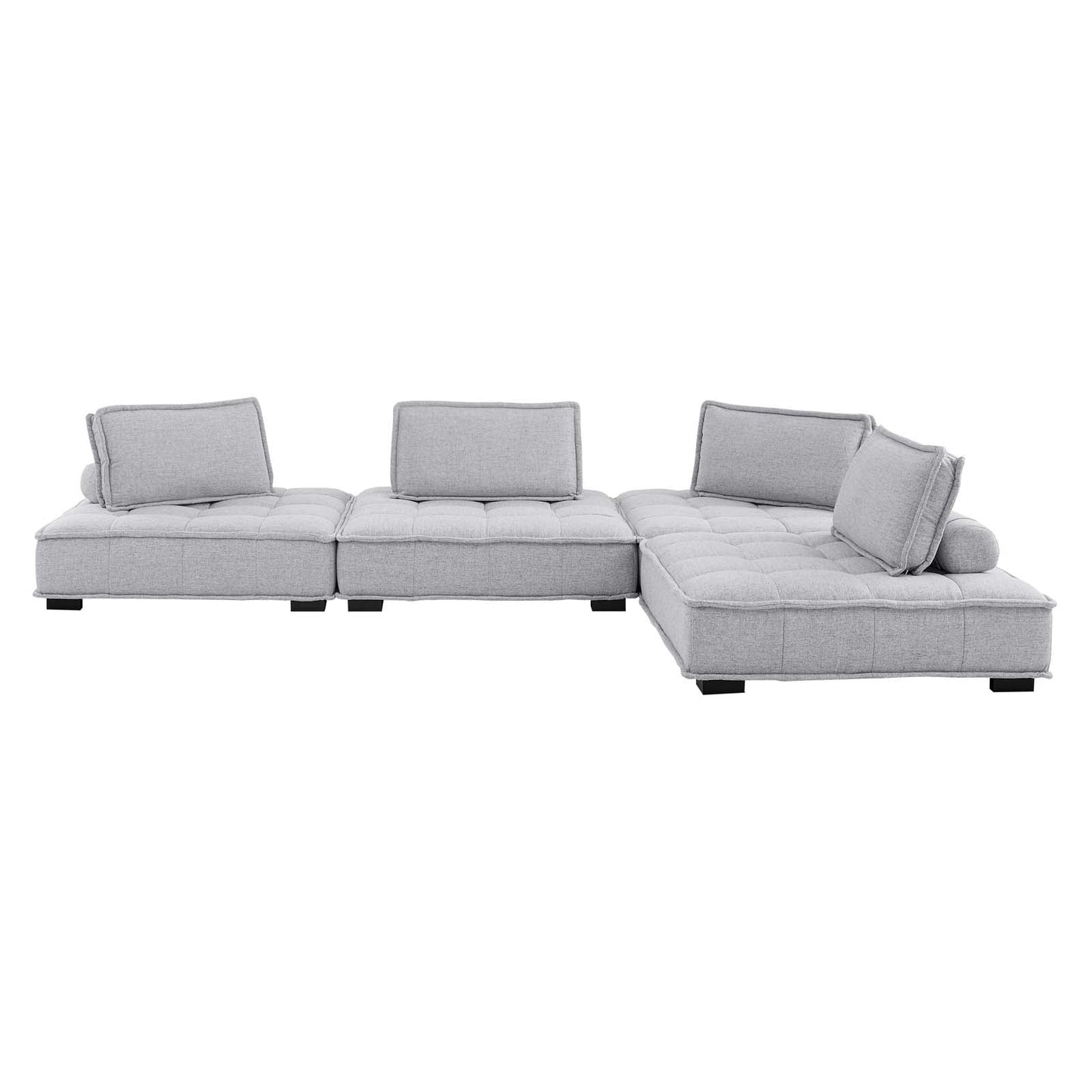 Modway Saunter Tufted Fabric Fabric 4-Piece Sectional Sofa | Sofas | Modishstore-27