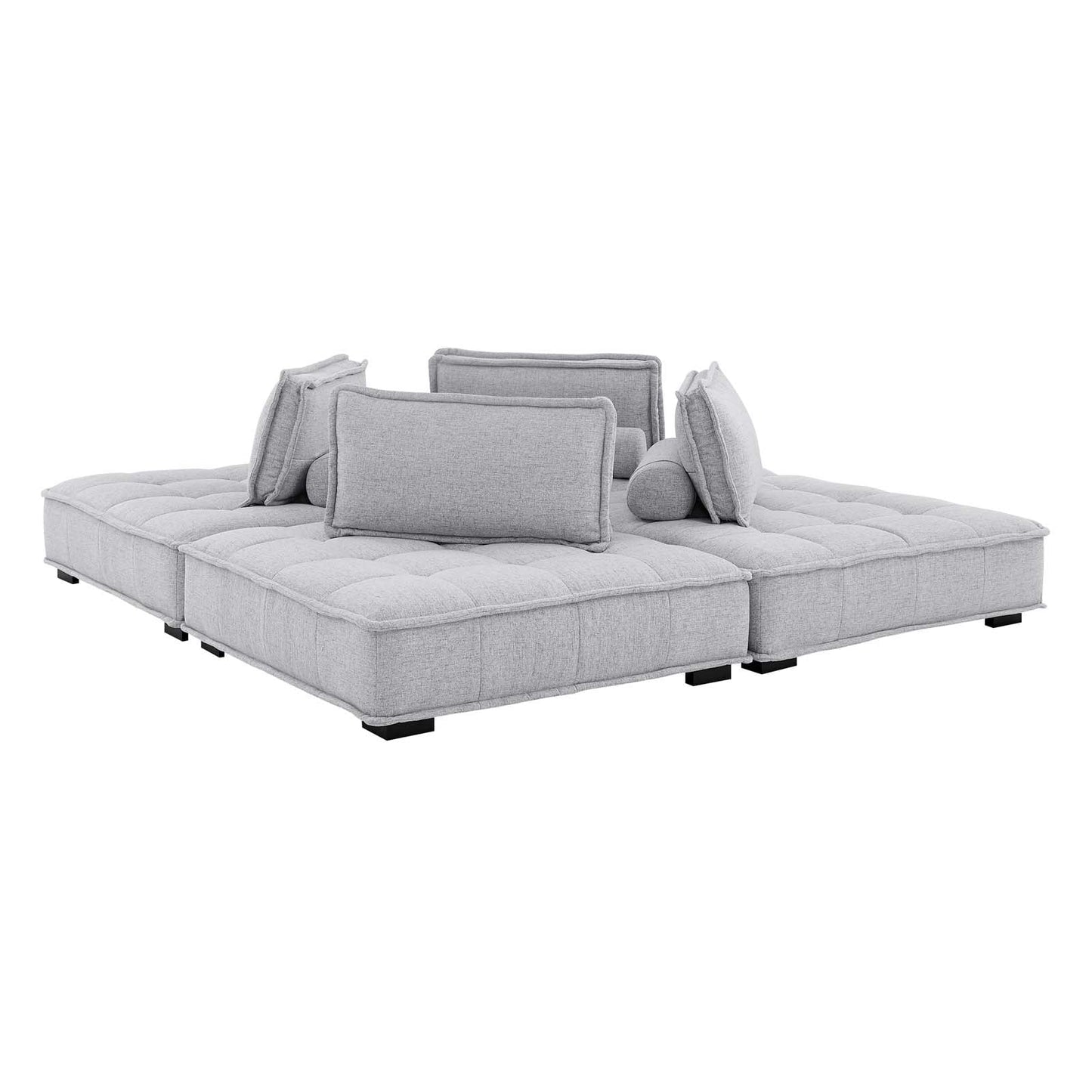 Modway Saunter Tufted Fabric Fabric 4-Piece Sectional Sofa | Sofas | Modishstore-30